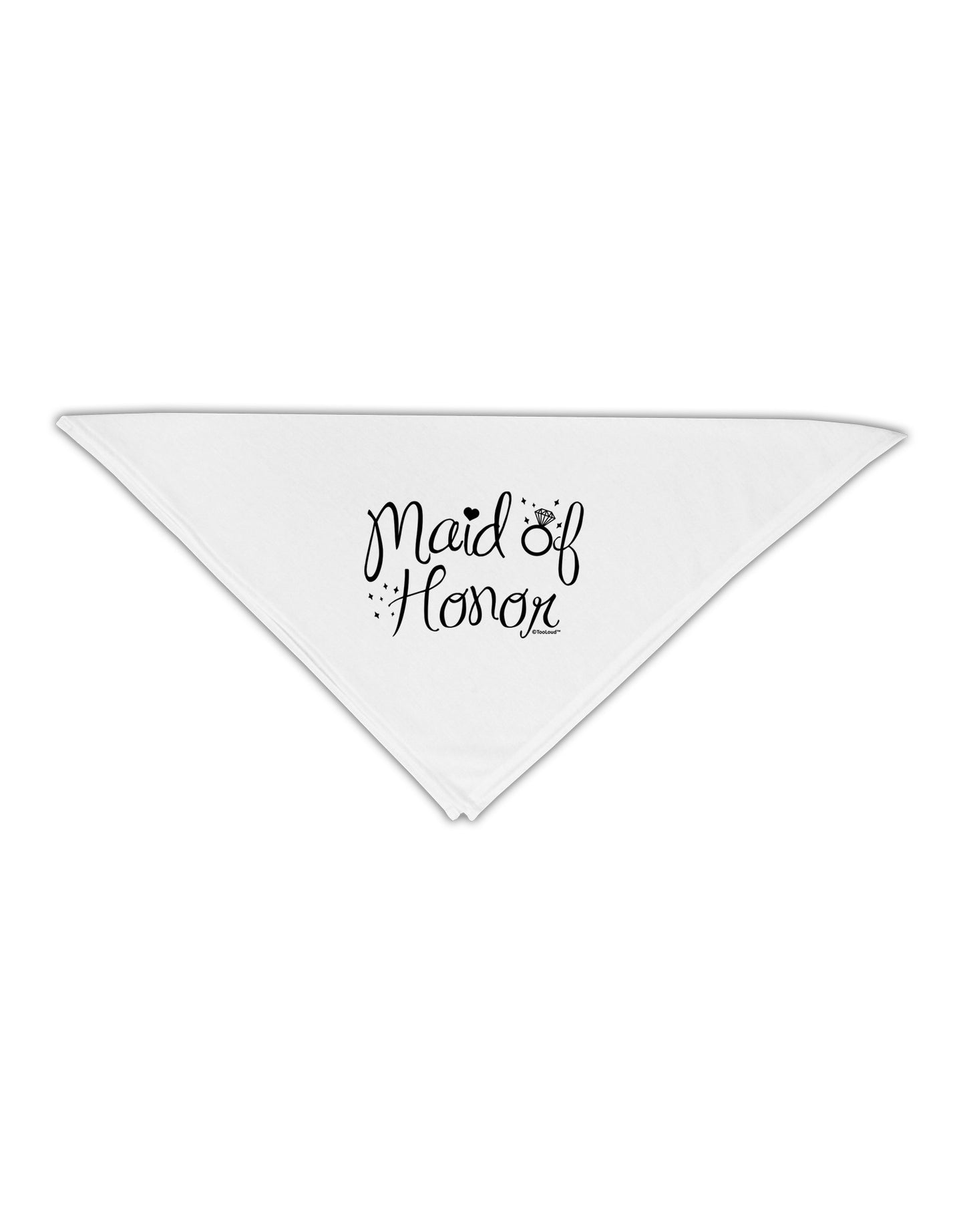 Maid of Honor - Diamond Ring Design Adult 19" Square Bandana-Square Bandanas-TooLoud-White-One-Size-Adult-Davson Sales