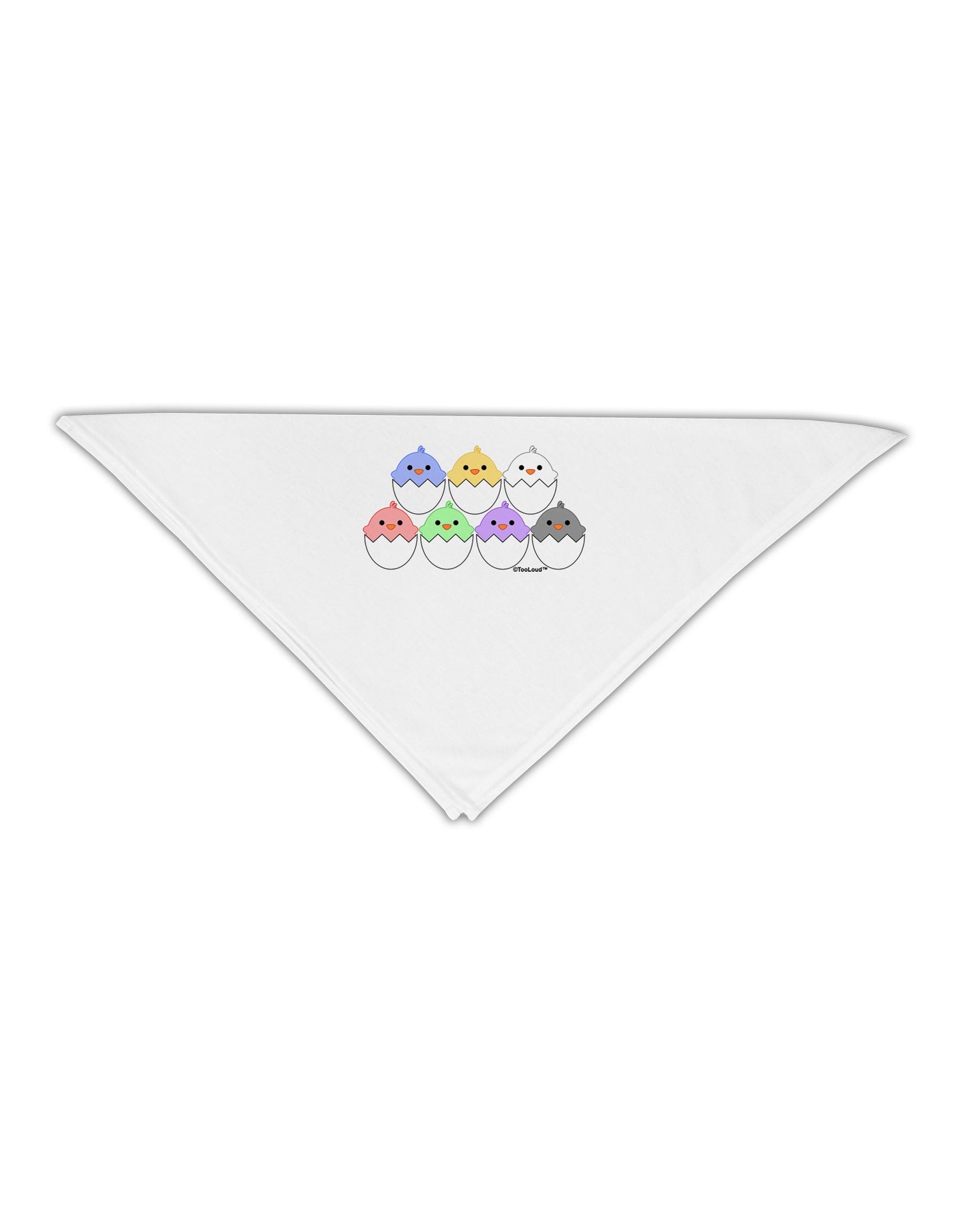 Cute Hatching Chicks Group Adult 19" Square Bandana by TooLoud-Square Bandanas-TooLoud-White-One-Size-Adult-Davson Sales