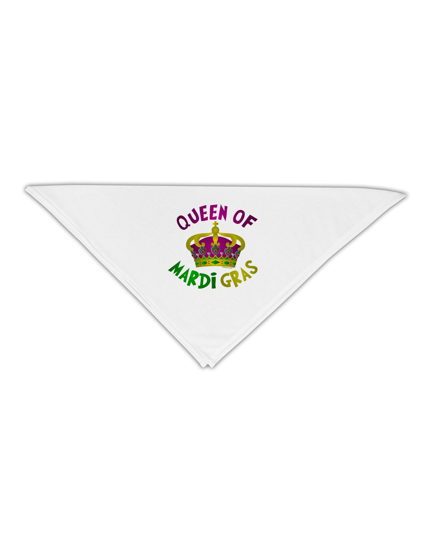 Queen Of Mardi Gras Adult 19" Square Bandana-Square Bandanas-TooLoud-White-One-Size-Adult-Davson Sales