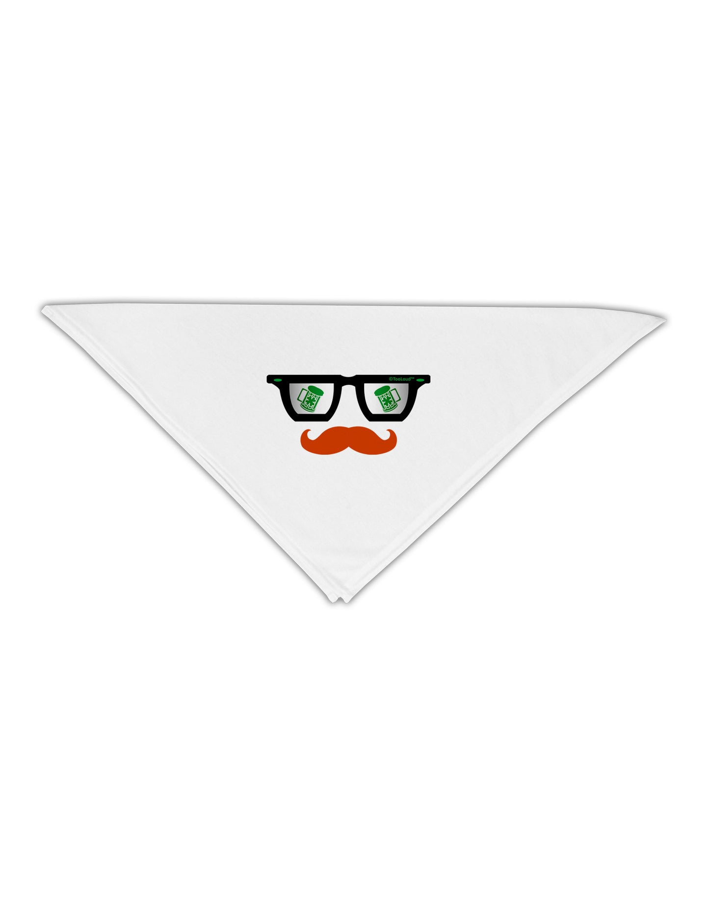 St. Patrick's Day Beer Glasses Design Adult 19" Square Bandana by TooLoud-Square Bandanas-TooLoud-White-One-Size-Adult-Davson Sales