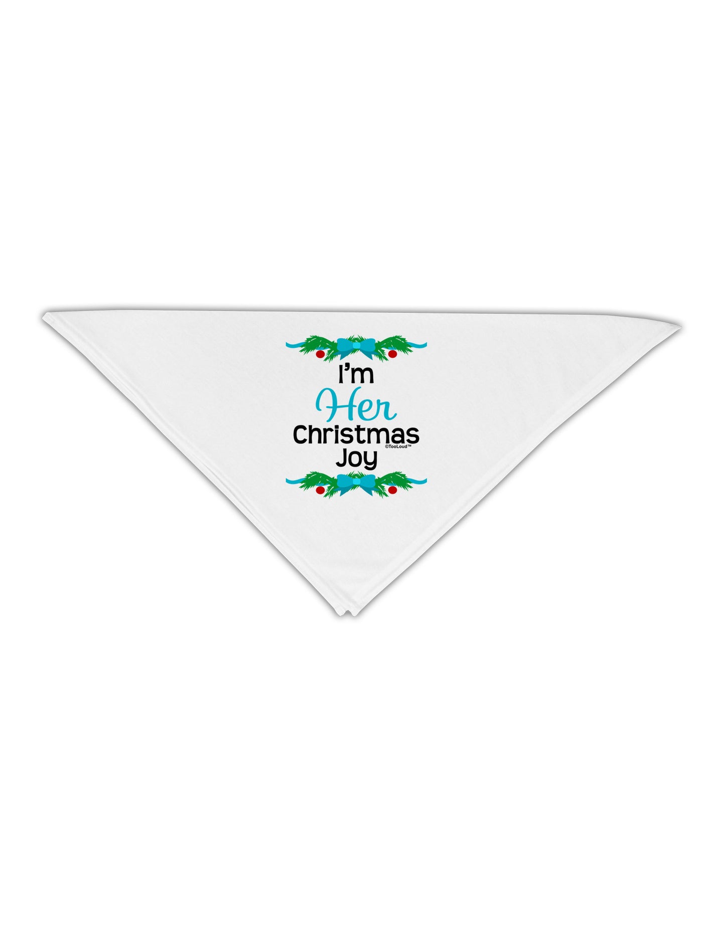 Her Christmas Joy Matching His & Hers Adult 19" Square Bandana-Square Bandanas-TooLoud-White-One-Size-Adult-Davson Sales