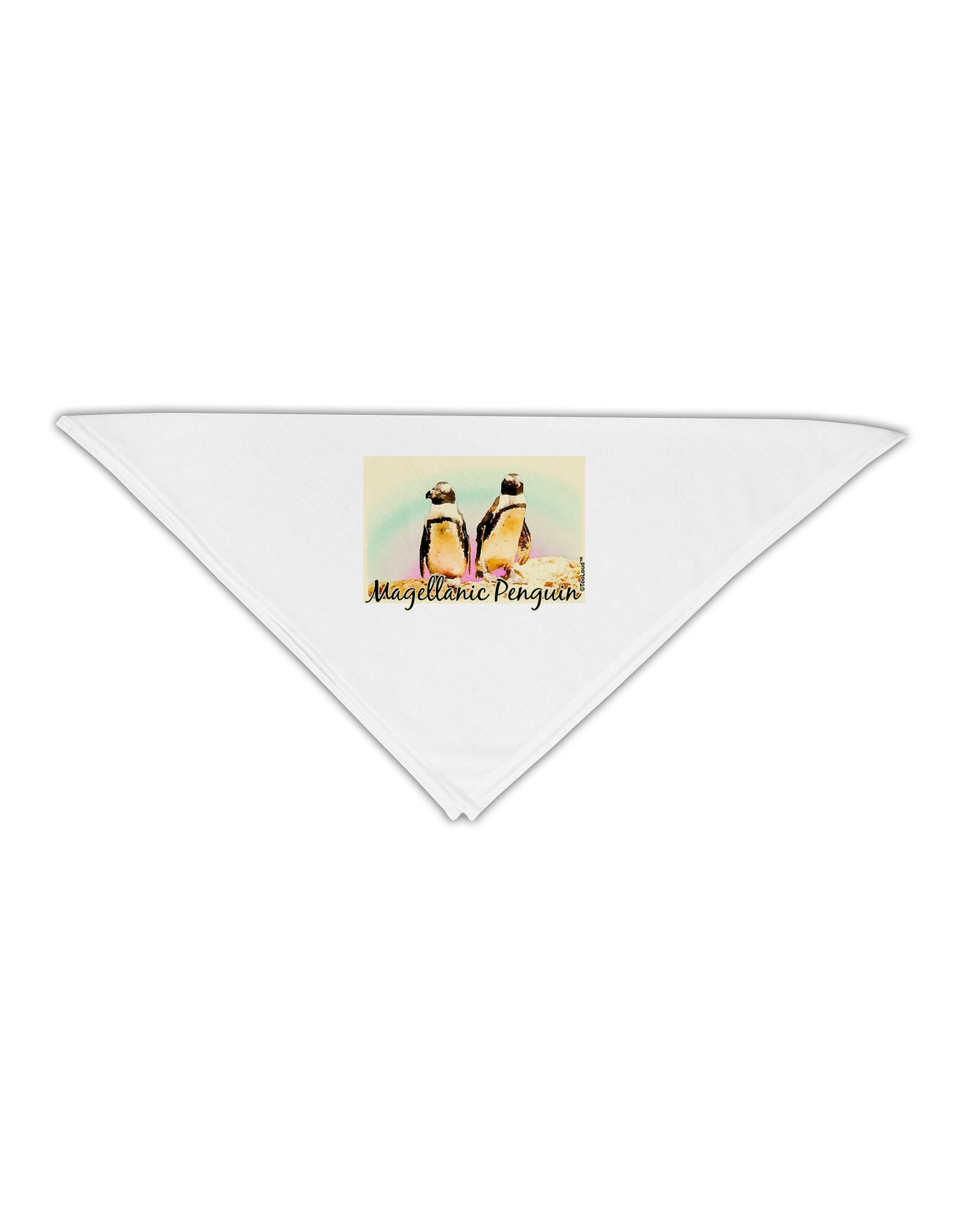 Magellanic Penguin Text Adult 19" Square Bandana-Square Bandanas-TooLoud-White-One-Size-Adult-Davson Sales