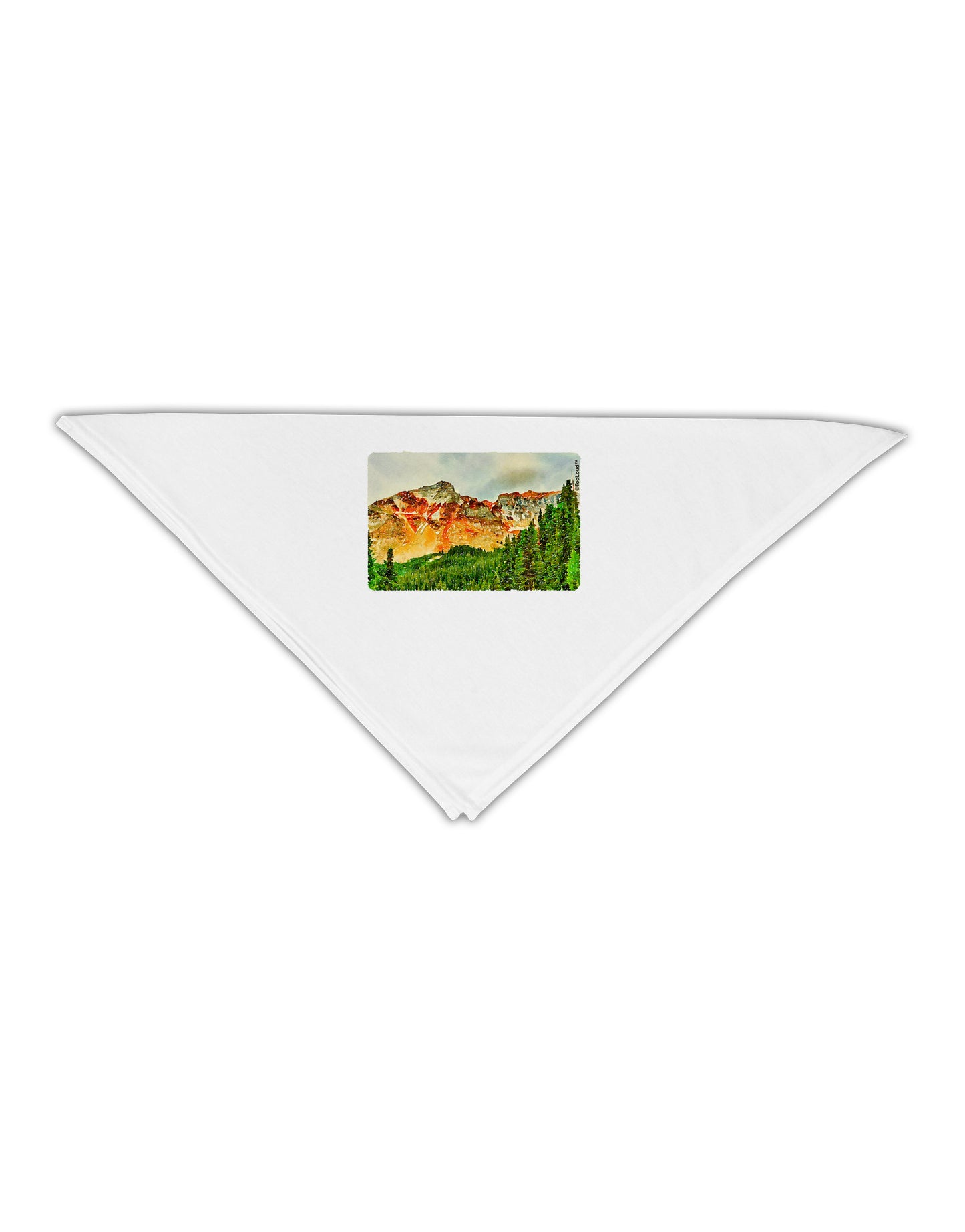 Colorado Forrest Watercolor Adult 19" Square Bandana-Square Bandanas-TooLoud-White-One-Size-Adult-Davson Sales