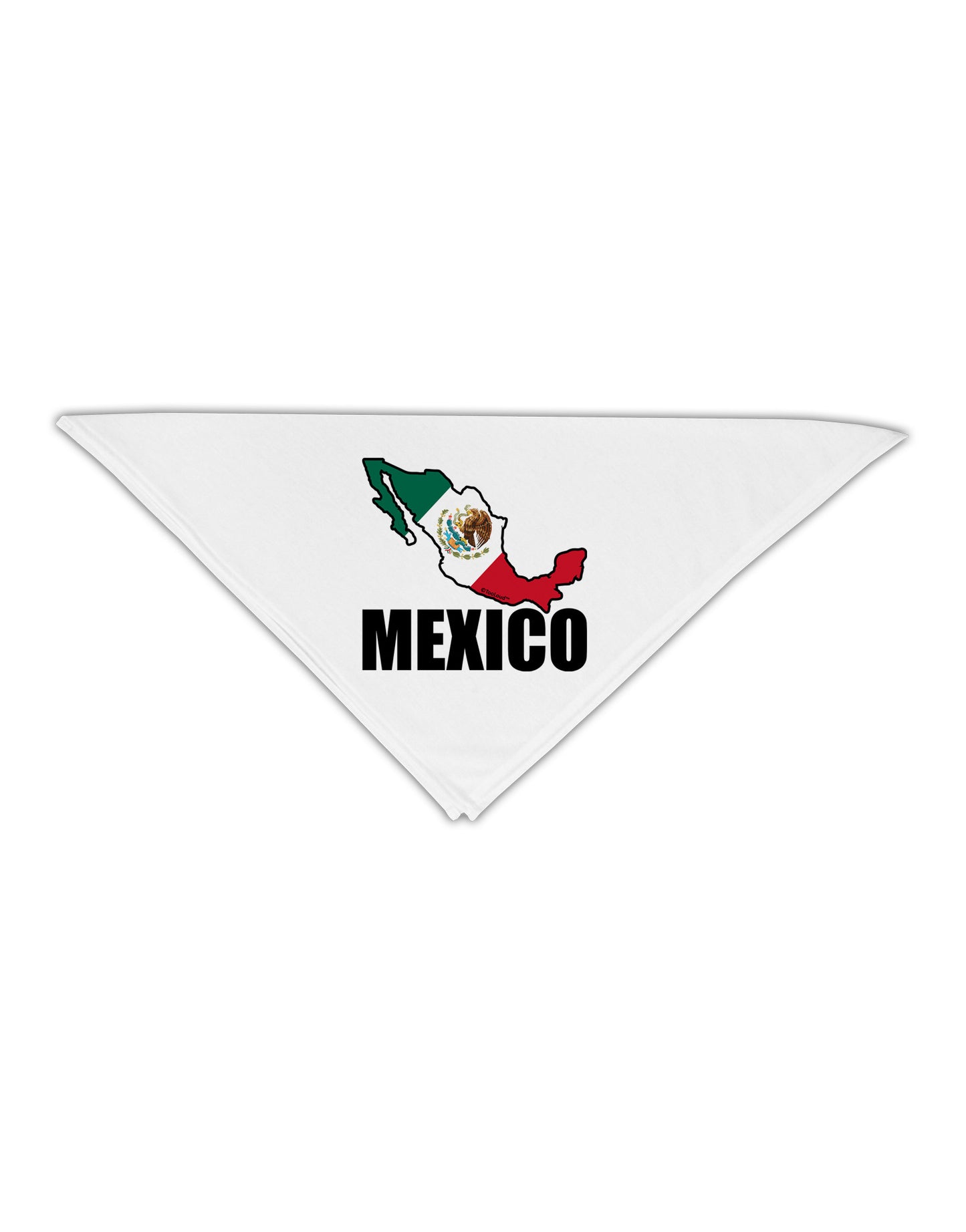 Mexico Outline - Mexican Flag - Mexico Text Adult 19" Square Bandana by TooLoud-Square Bandanas-TooLoud-White-One-Size-Adult-Davson Sales