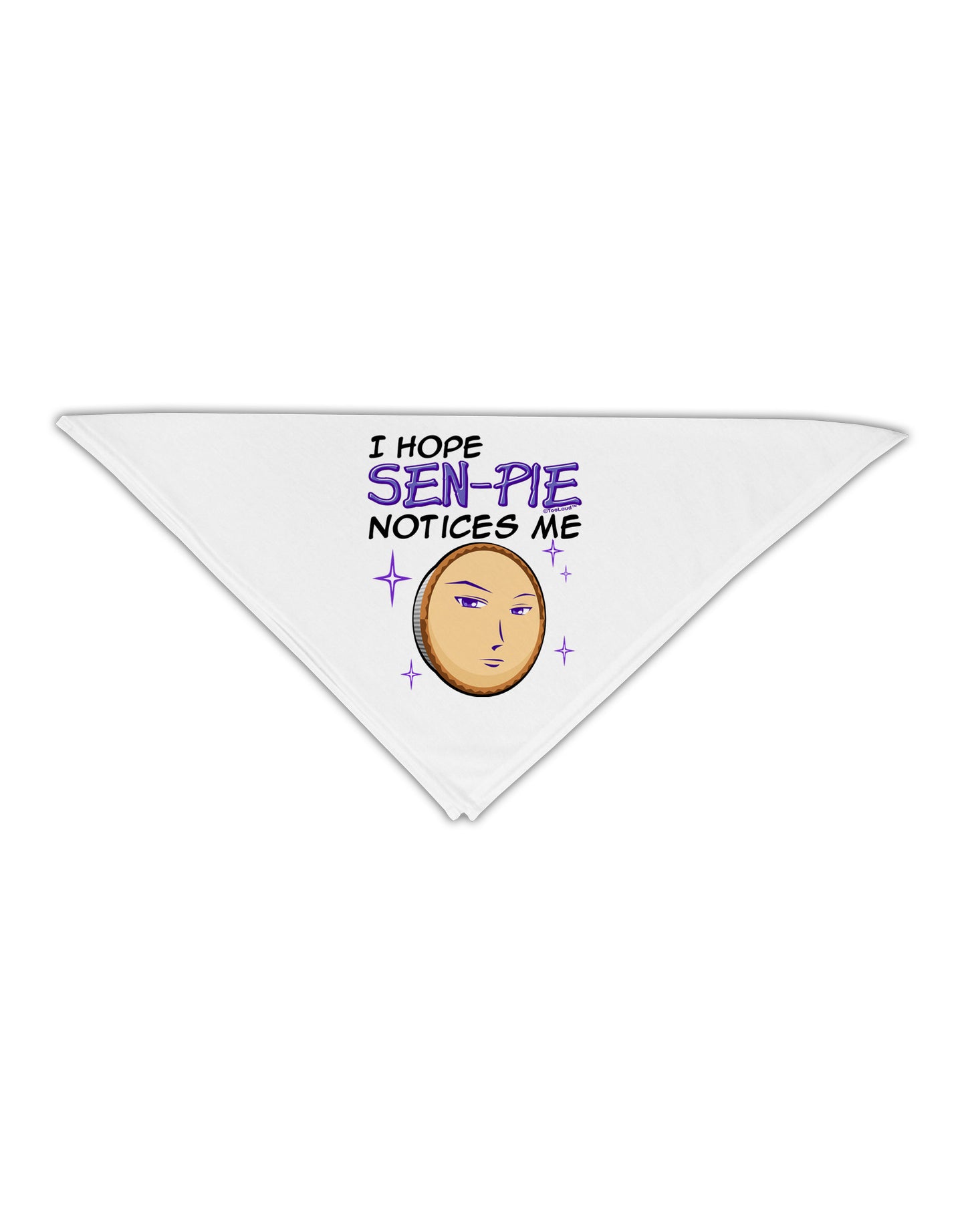 I Hope Sen-Pie Notices Me Adult 19" Square Bandana-Square Bandanas-TooLoud-White-One-Size-Adult-Davson Sales