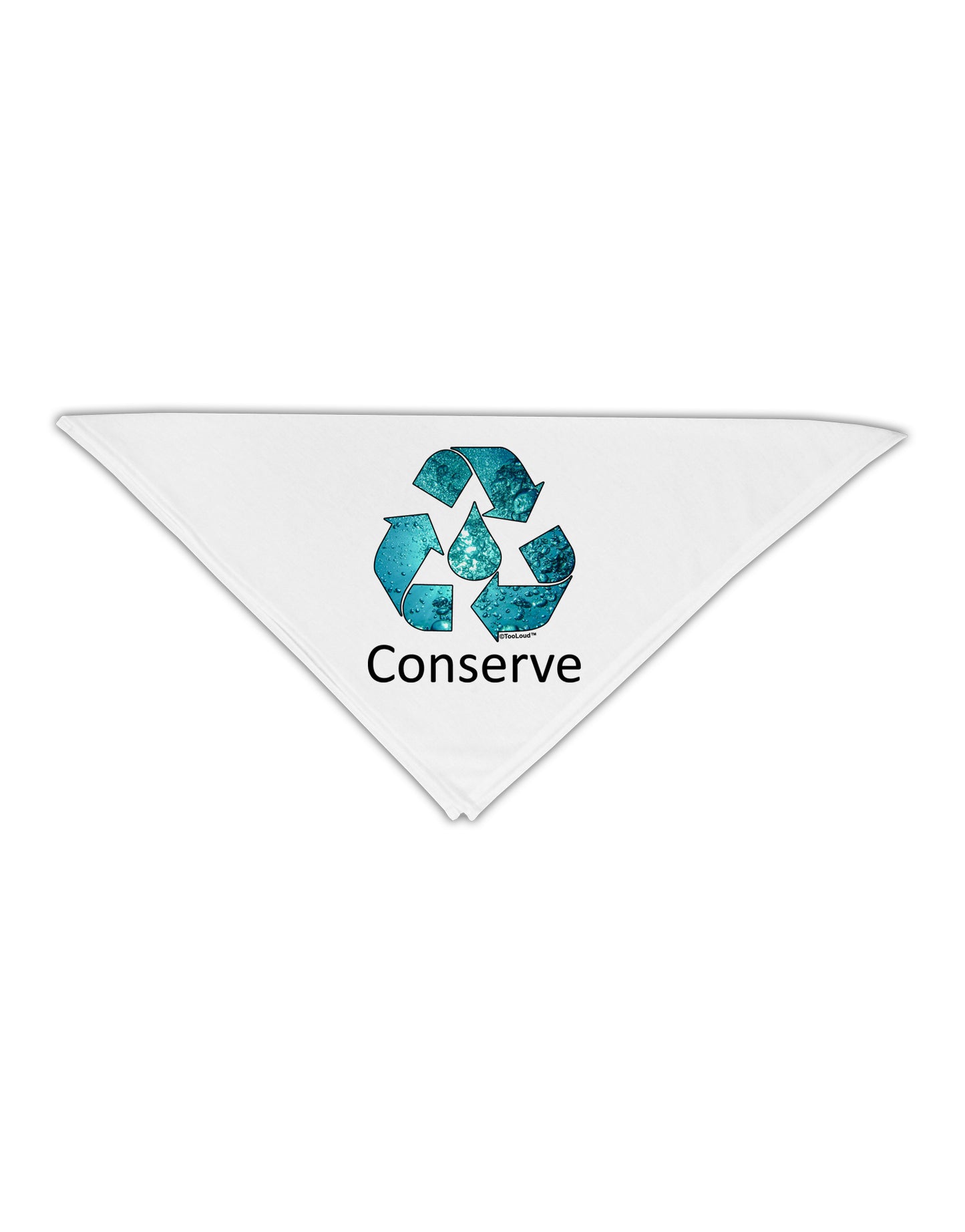 Water Conservation Text Adult 19" Square Bandana by TooLoud-Square Bandanas-TooLoud-White-One-Size-Adult-Davson Sales