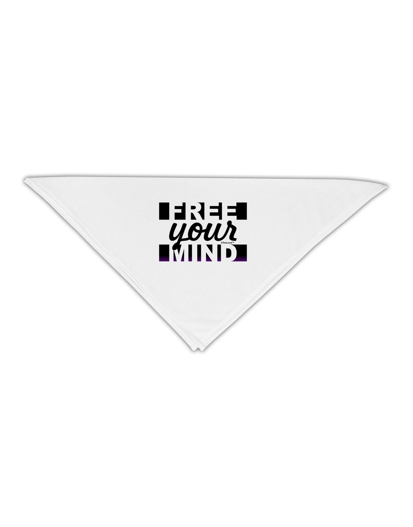 Free Your Mind Text Adult 19" Square Bandana-Square Bandanas-TooLoud-White-One-Size-Adult-Davson Sales