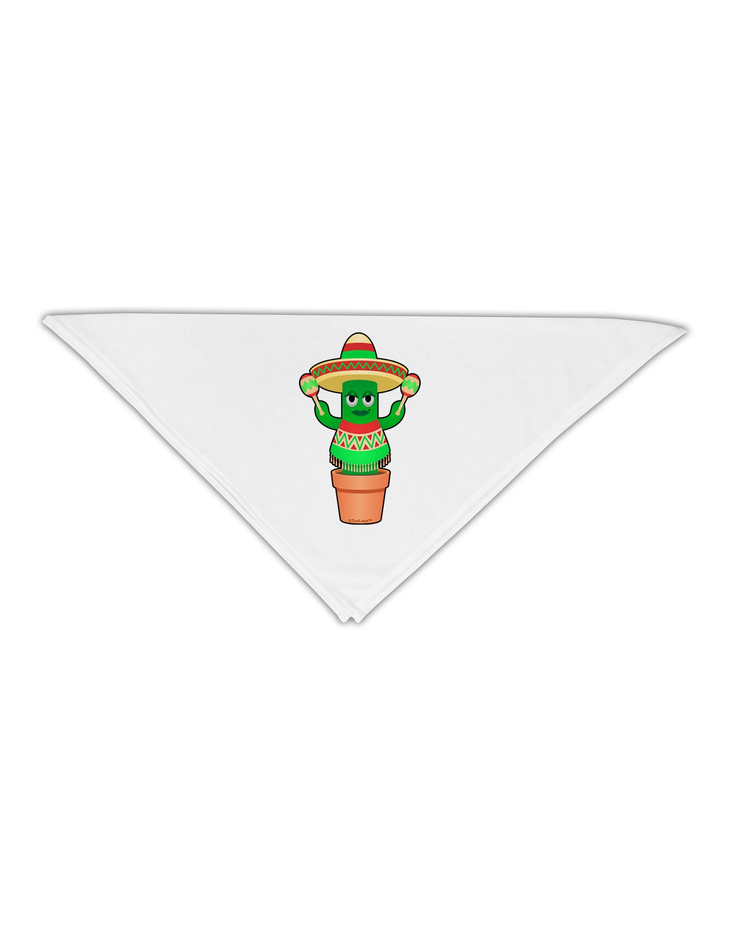 Fiesta Cactus Poncho Adult 19" Square Bandana-Square Bandanas-TooLoud-White-One-Size-Adult-Davson Sales