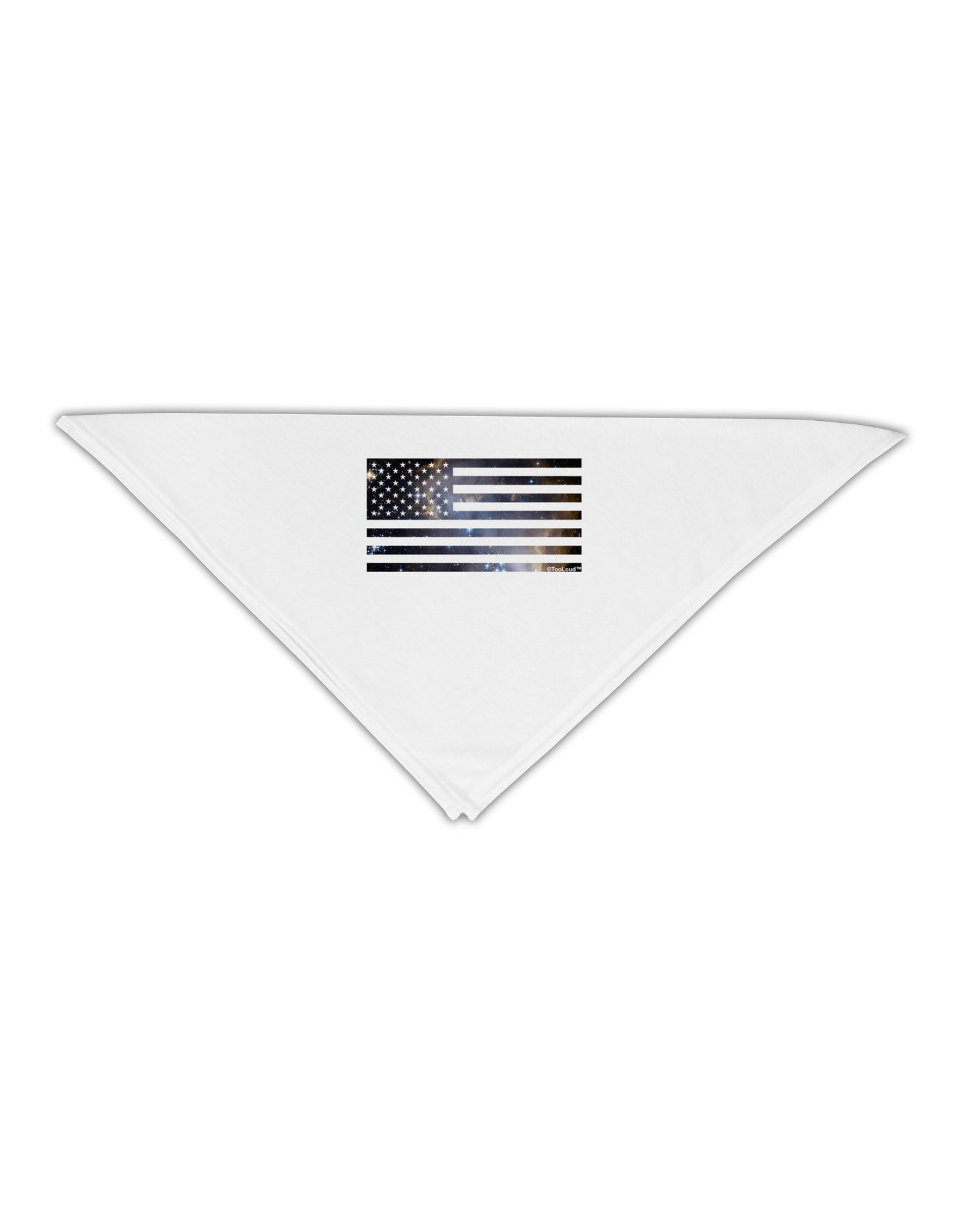 American Flag Galaxy Adult 19" Square Bandana by TooLoud-Square Bandanas-TooLoud-White-One-Size-Adult-Davson Sales