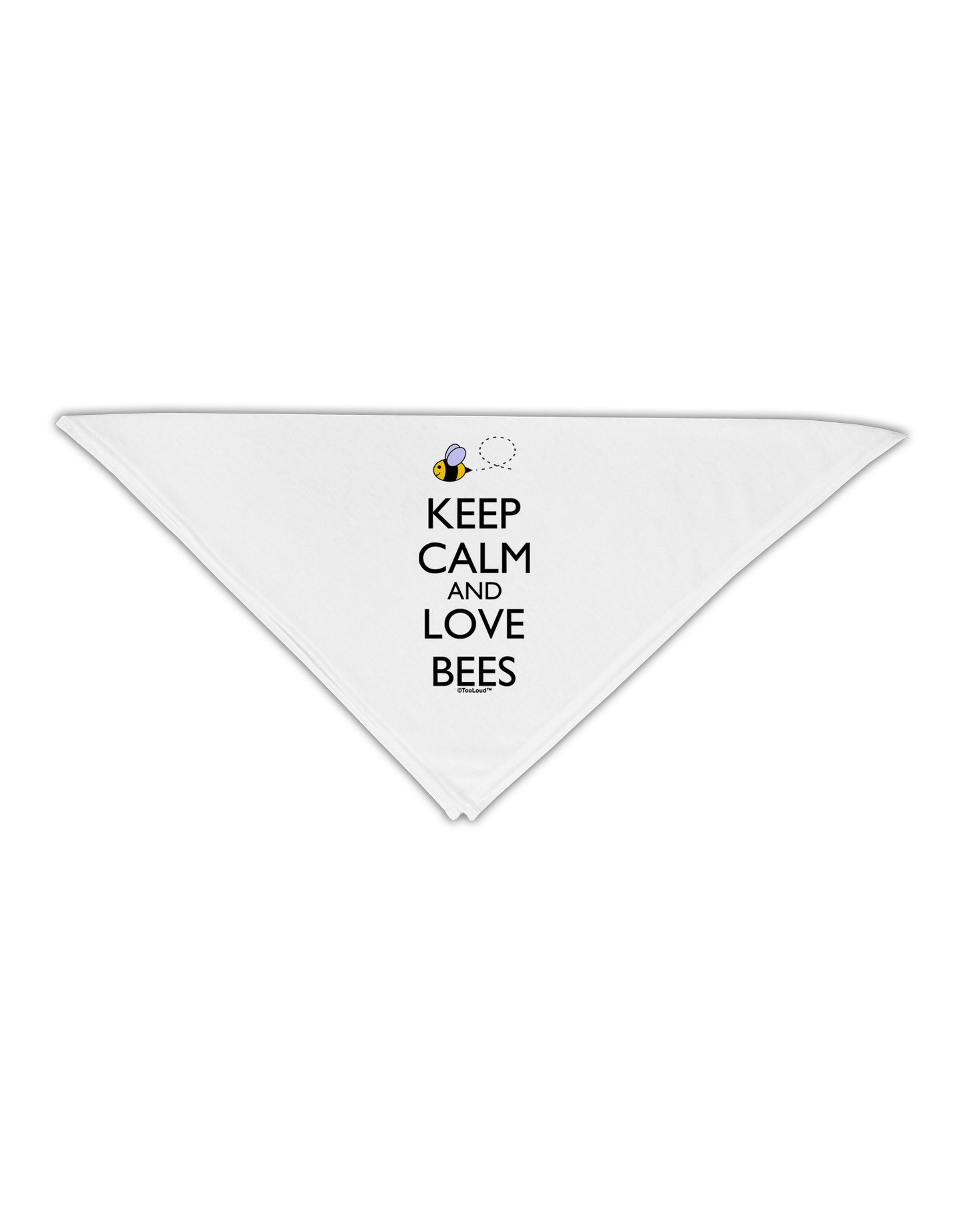 Keep Calm and Love Bees Color Adult 19" Square Bandana-Square Bandanas-TooLoud-White-One-Size-Adult-Davson Sales