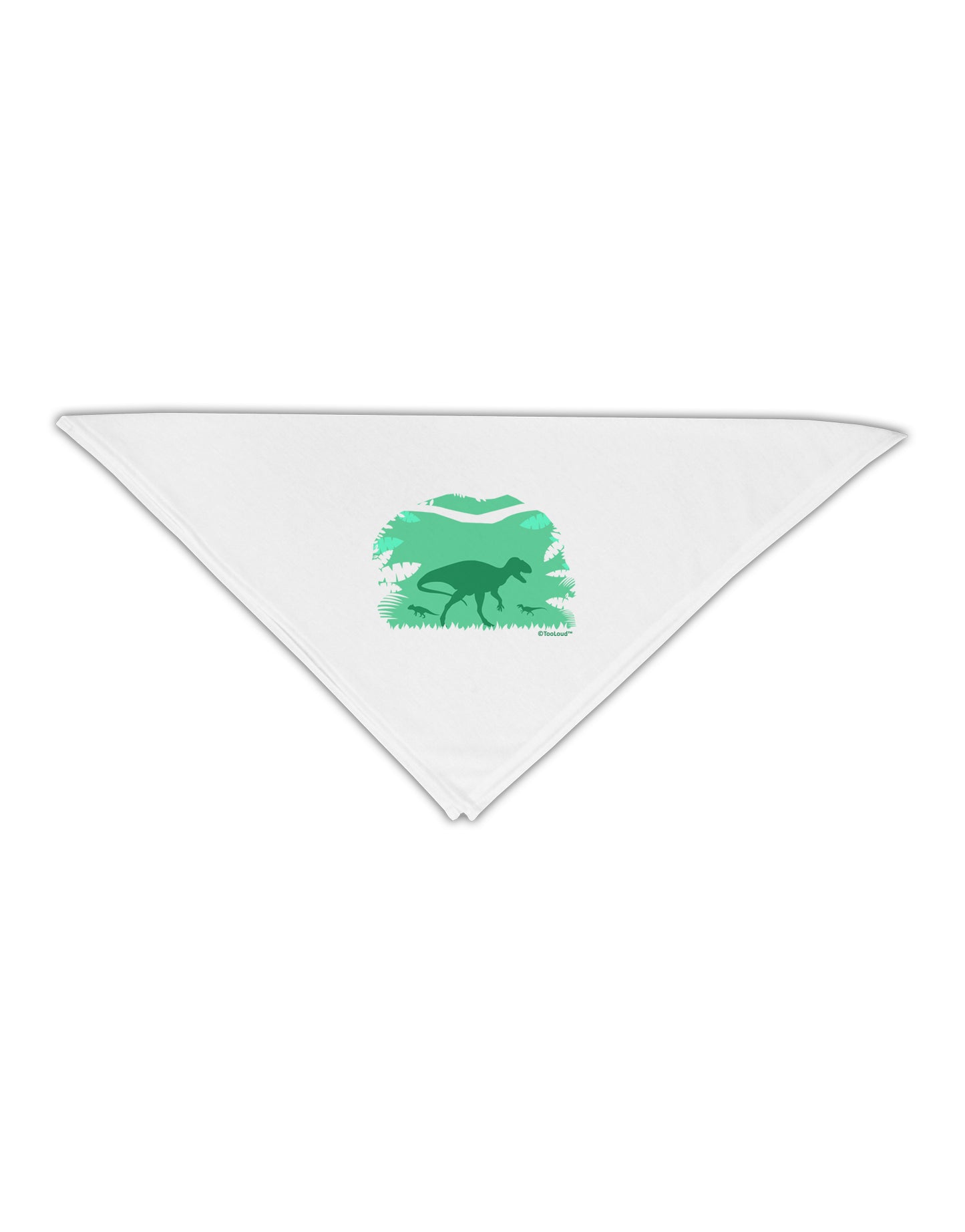 Dinosaur Silhouettes - Jungle Adult 19" Square Bandana by TooLoud-Square Bandanas-TooLoud-White-One-Size-Adult-Davson Sales