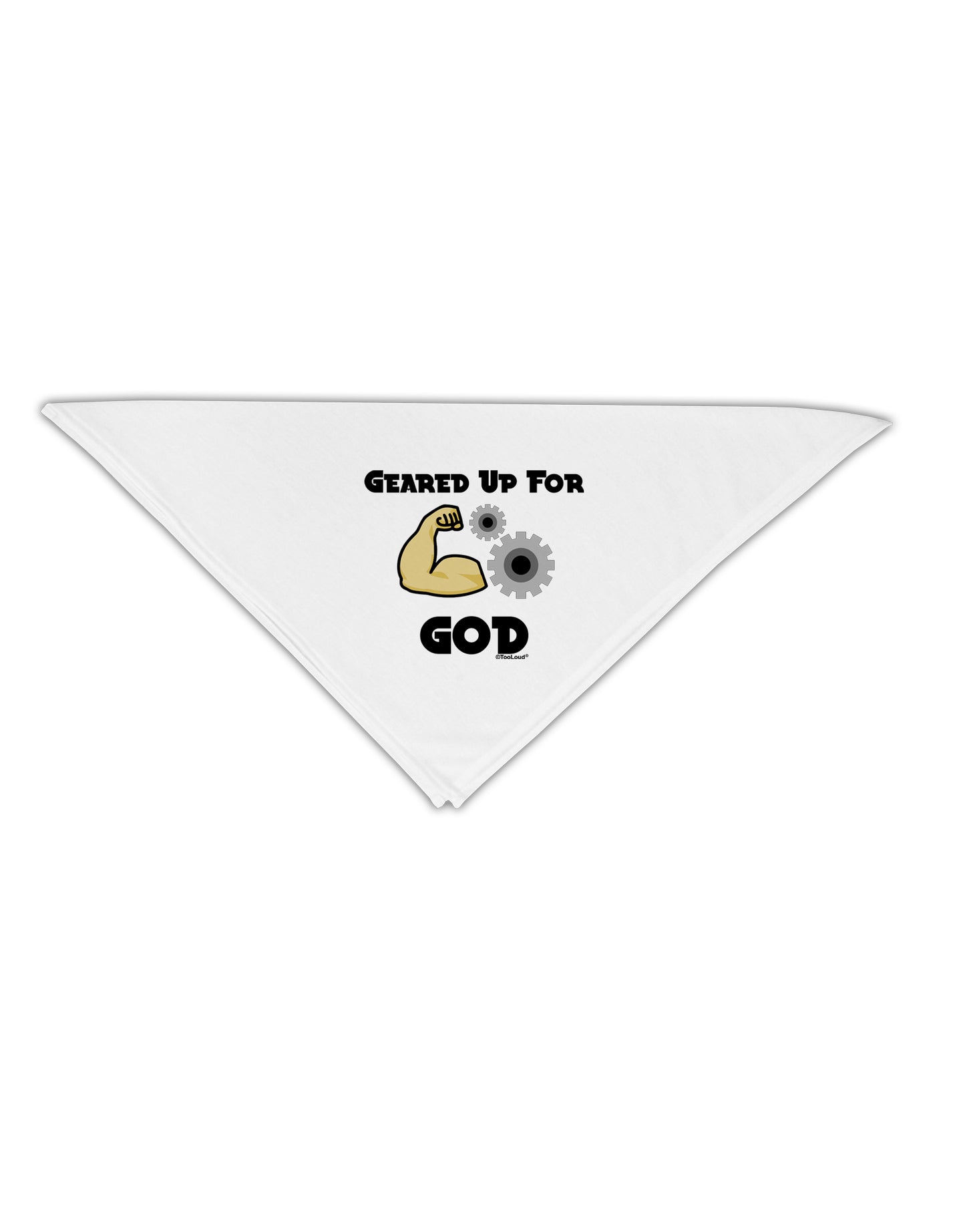 Geared Up For God Adult 19" Square Bandana by TooLoud-Square Bandanas-TooLoud-White-One-Size-Adult-Davson Sales
