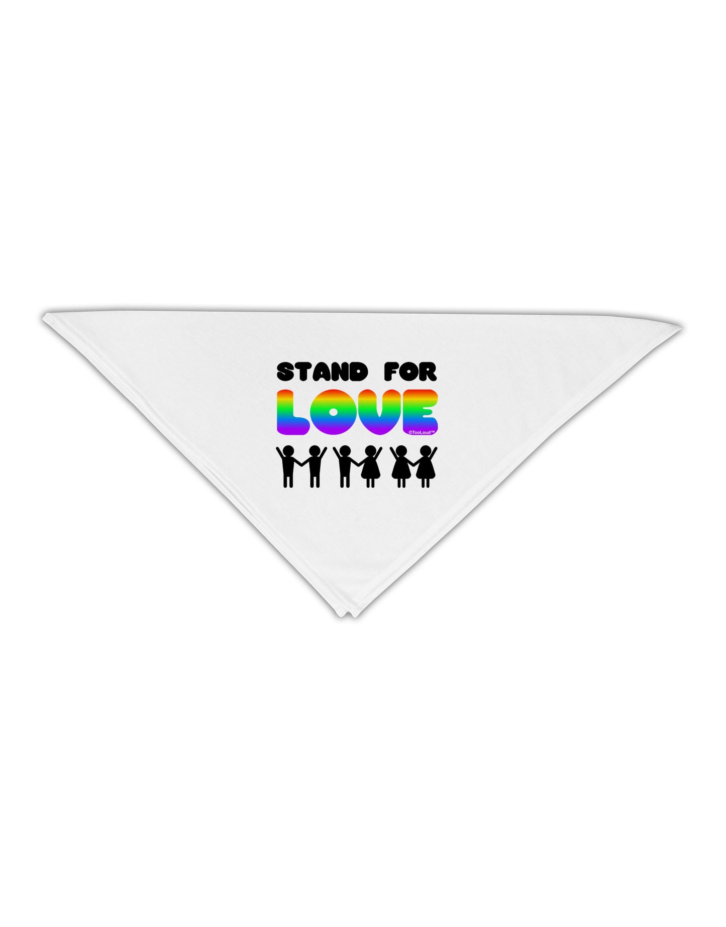 Stand For Love Rainbow Adult 19" Square Bandana-Square Bandanas-TooLoud-White-One-Size-Adult-Davson Sales