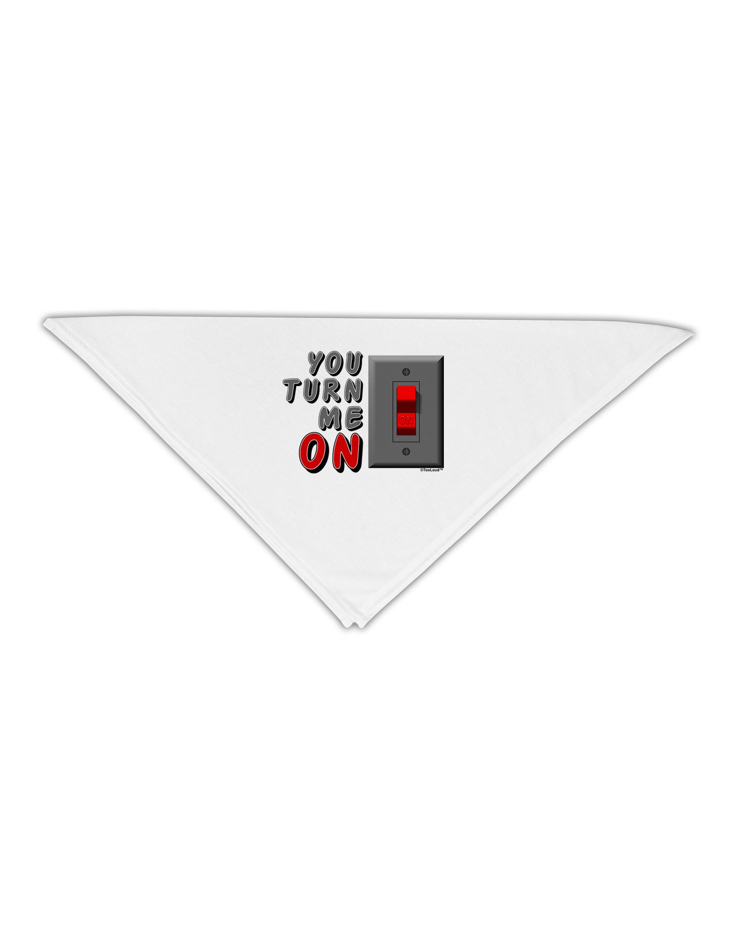 TooLoud You Turn Me On Switch Adult 19" Square Bandana-Square Bandanas-TooLoud-White-One-Size-Adult-Davson Sales