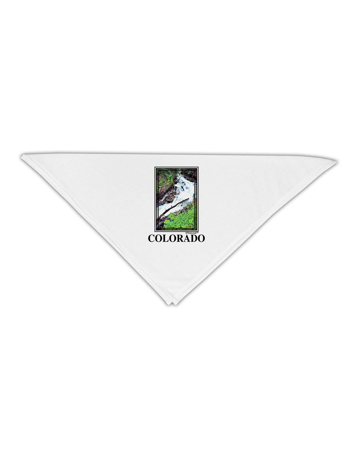 Colorado White River Text Adult 19" Square Bandana-Square Bandanas-TooLoud-White-One-Size-Adult-Davson Sales