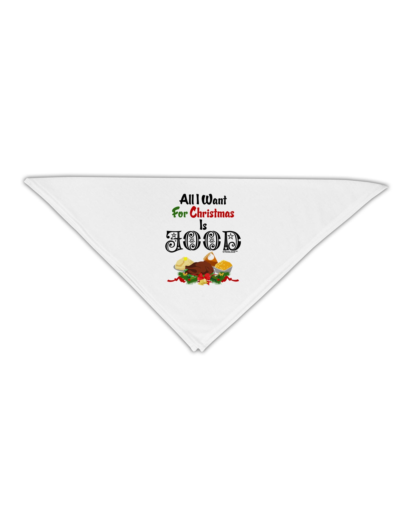 All I Want Is Food Adult 19" Square Bandana-Square Bandanas-TooLoud-White-One-Size-Adult-Davson Sales