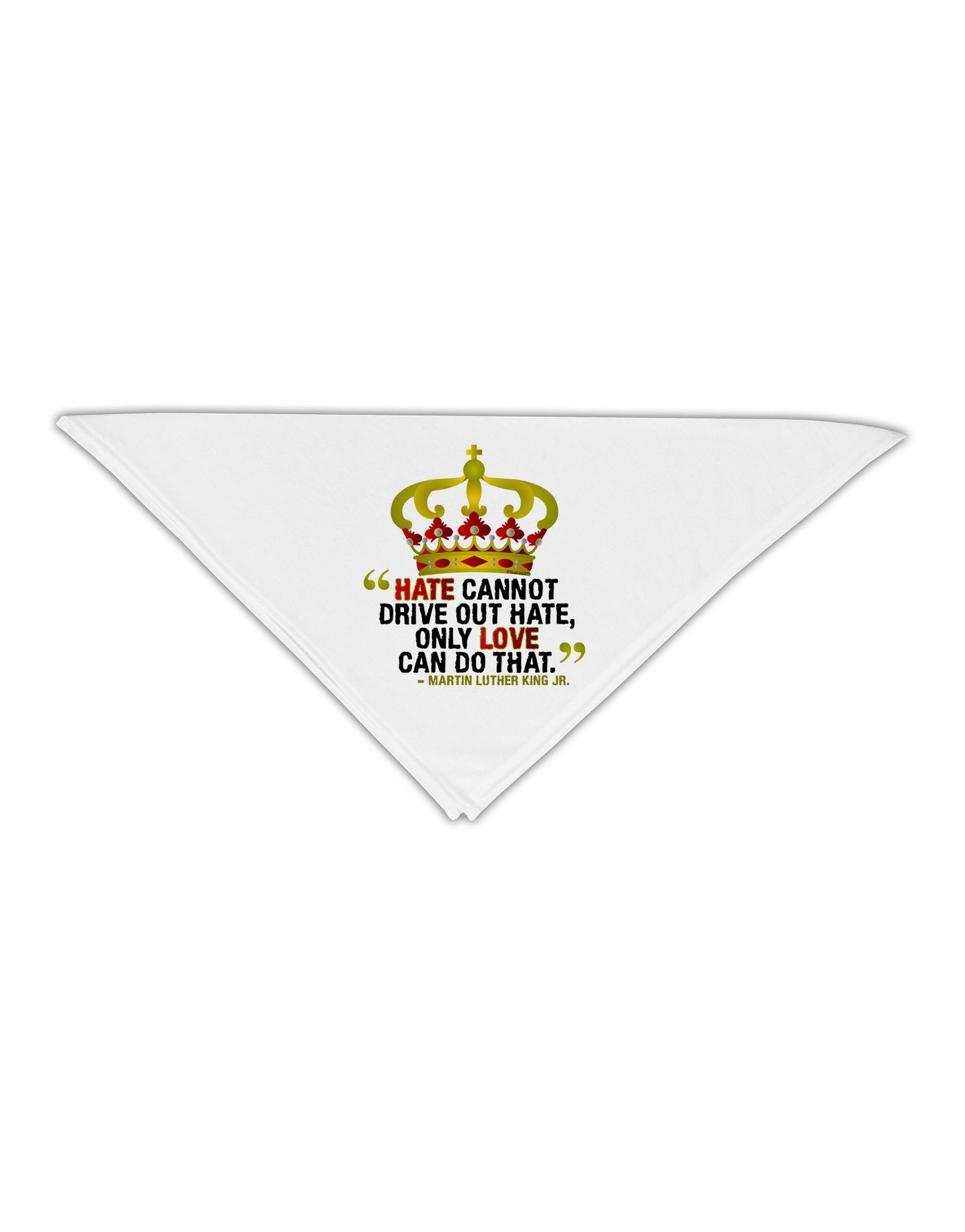 MLK - Only Love Quote Adult 19" Square Bandana-Square Bandanas-TooLoud-White-One-Size-Adult-Davson Sales