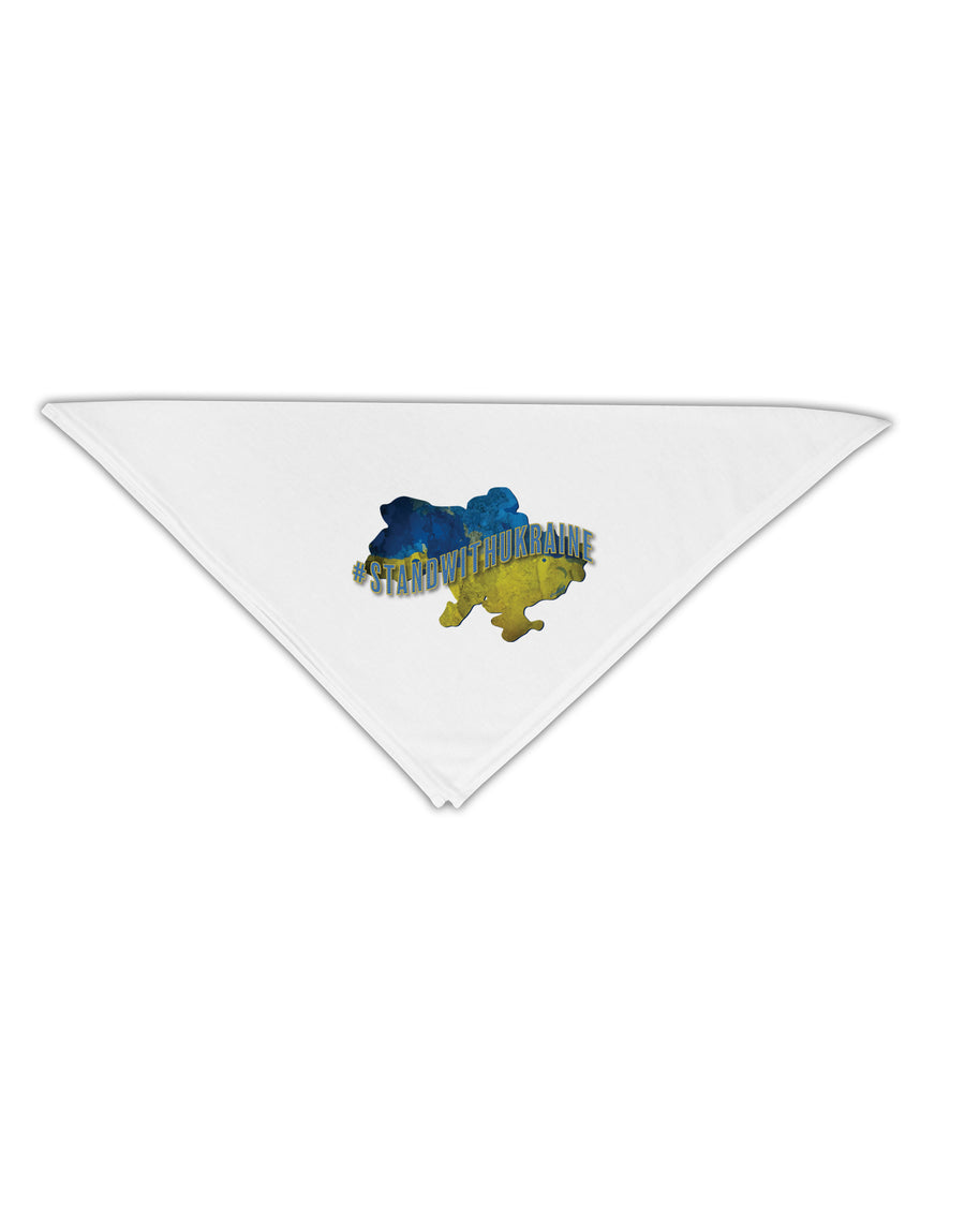#stand with Ukraine Country Adult 19 Inch Square Bandana-Bandanas-TooLoud-White-One-Size-Adult-Davson Sales
