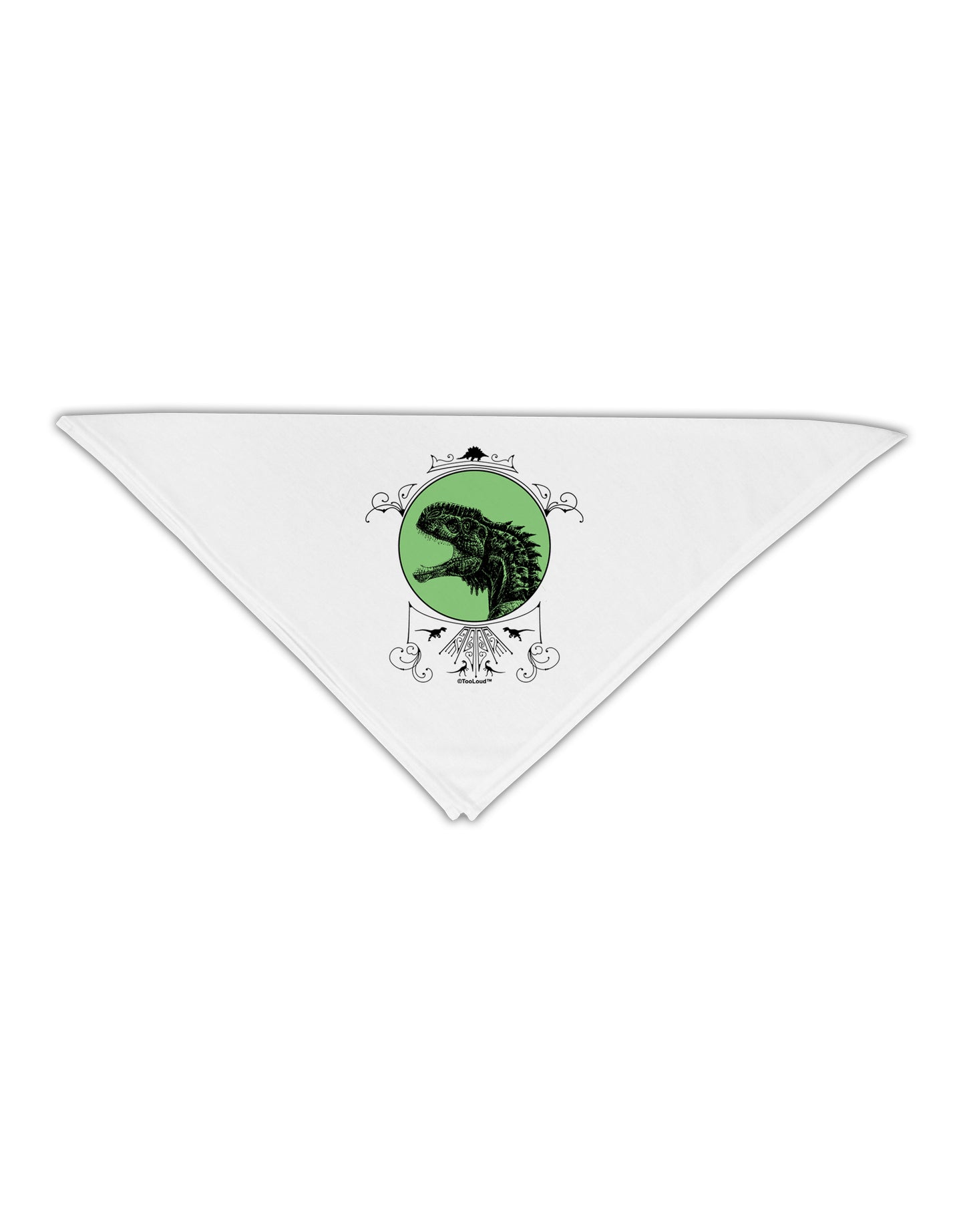 Jurassic Dinosaur Face Adult 19" Square Bandana by TooLoud-Square Bandanas-TooLoud-White-One-Size-Adult-Davson Sales