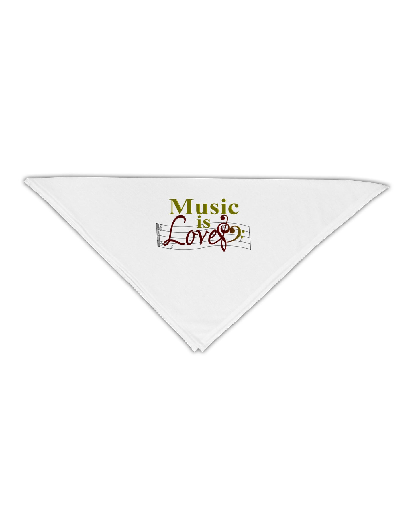Music Is Love Adult 19" Square Bandana-Square Bandanas-TooLoud-White-One-Size-Adult-Davson Sales