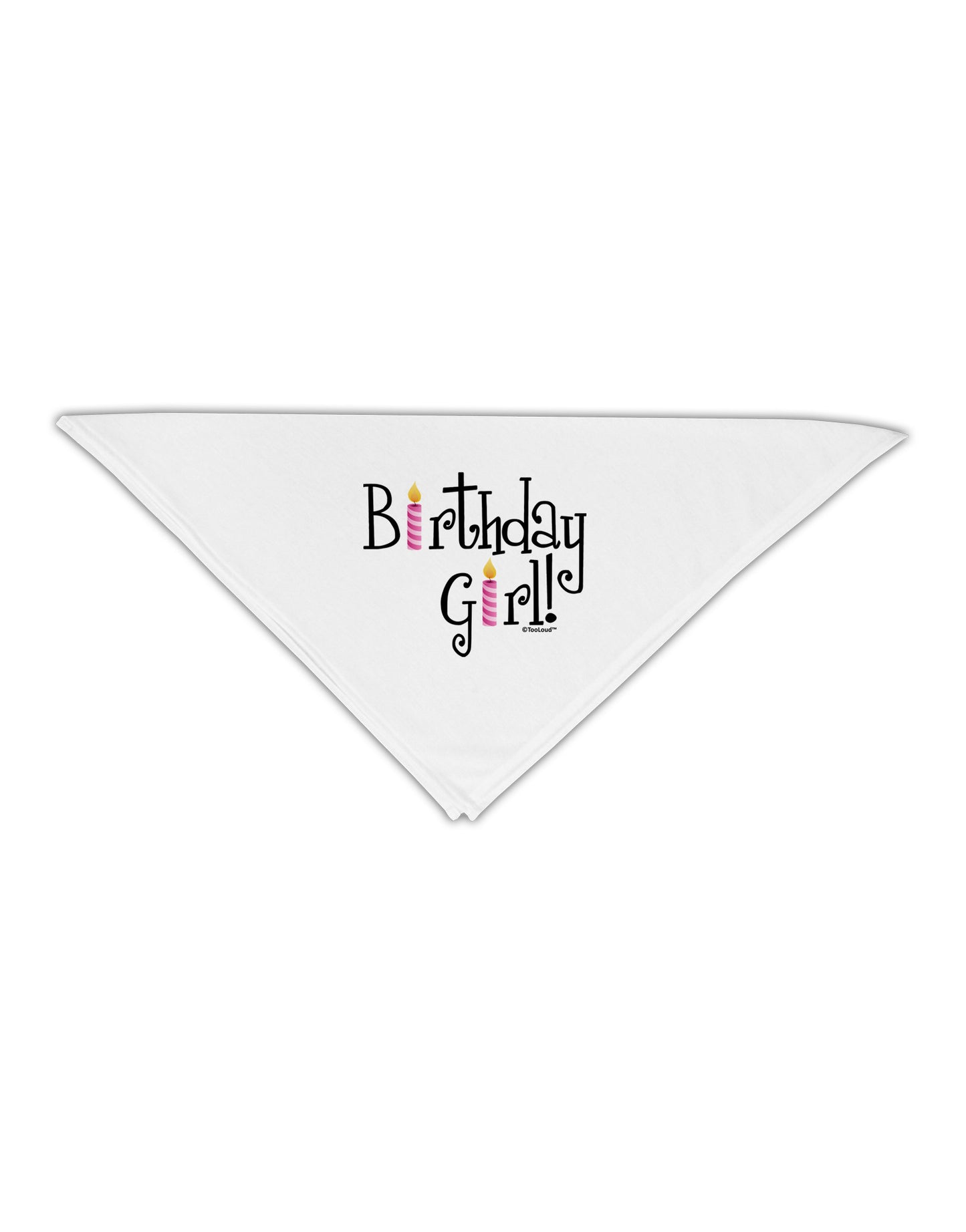 Birthday Girl - Birthday Candles Adult 19" Square Bandana by TooLoud-Square Bandanas-TooLoud-White-One-Size-Adult-Davson Sales