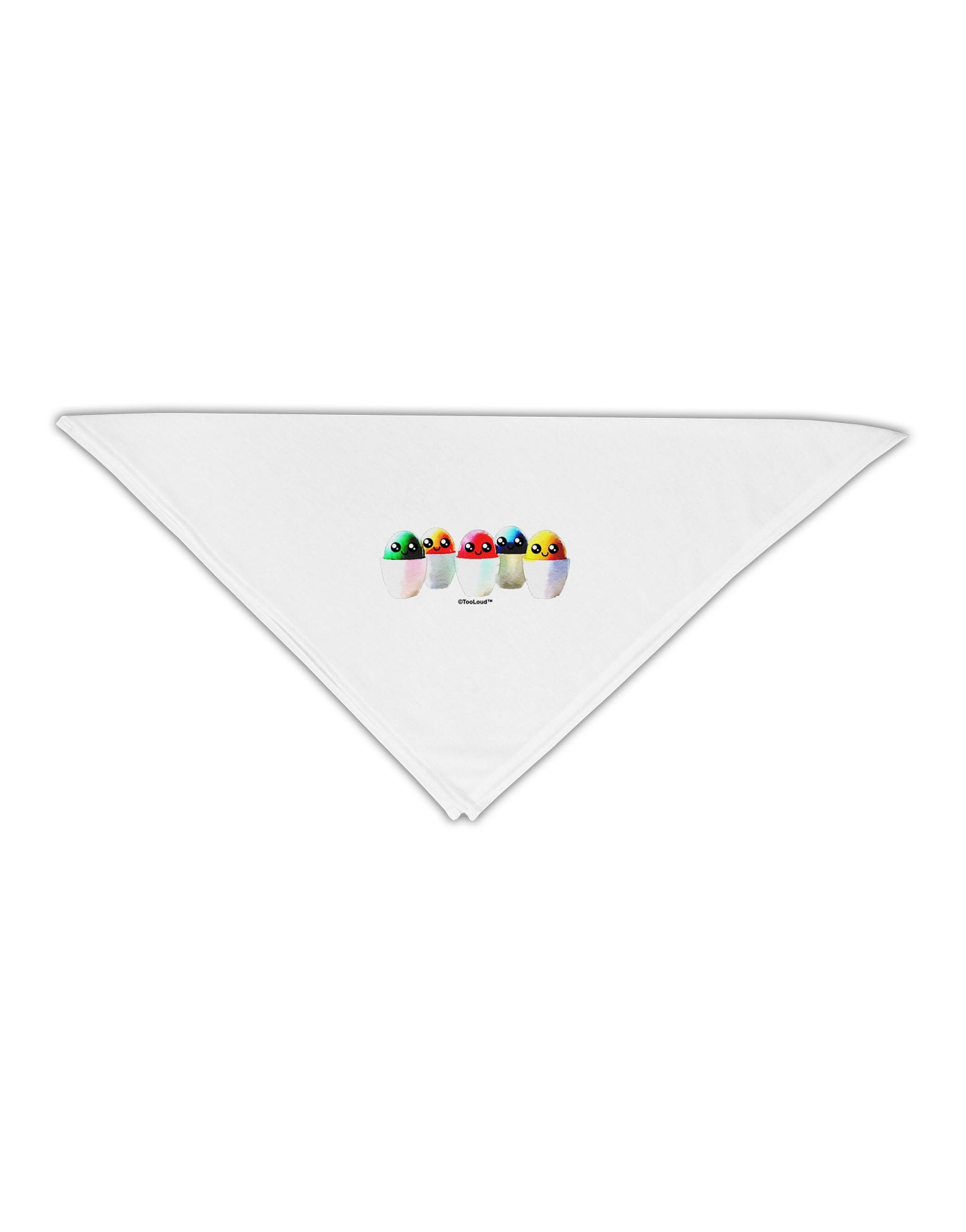 Kawaii Easter Eggs - No Text Adult 19" Square Bandana by TooLoud-Square Bandanas-TooLoud-White-One-Size-Adult-Davson Sales