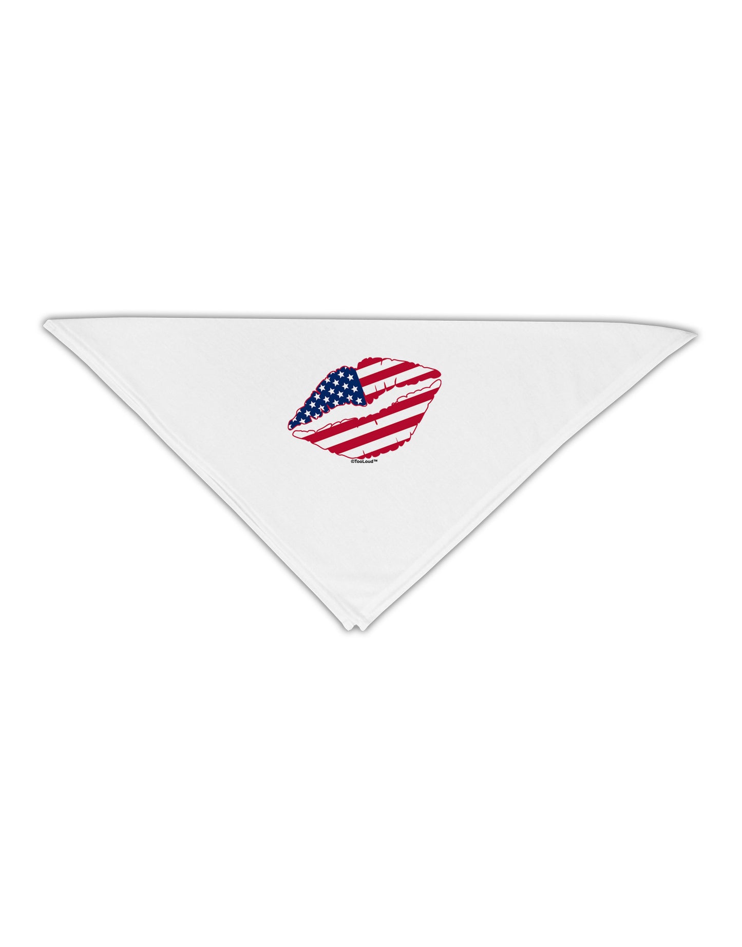 American Flag Lipstick Adult 19" Square Bandana-Square Bandanas-TooLoud-White-One-Size-Adult-Davson Sales