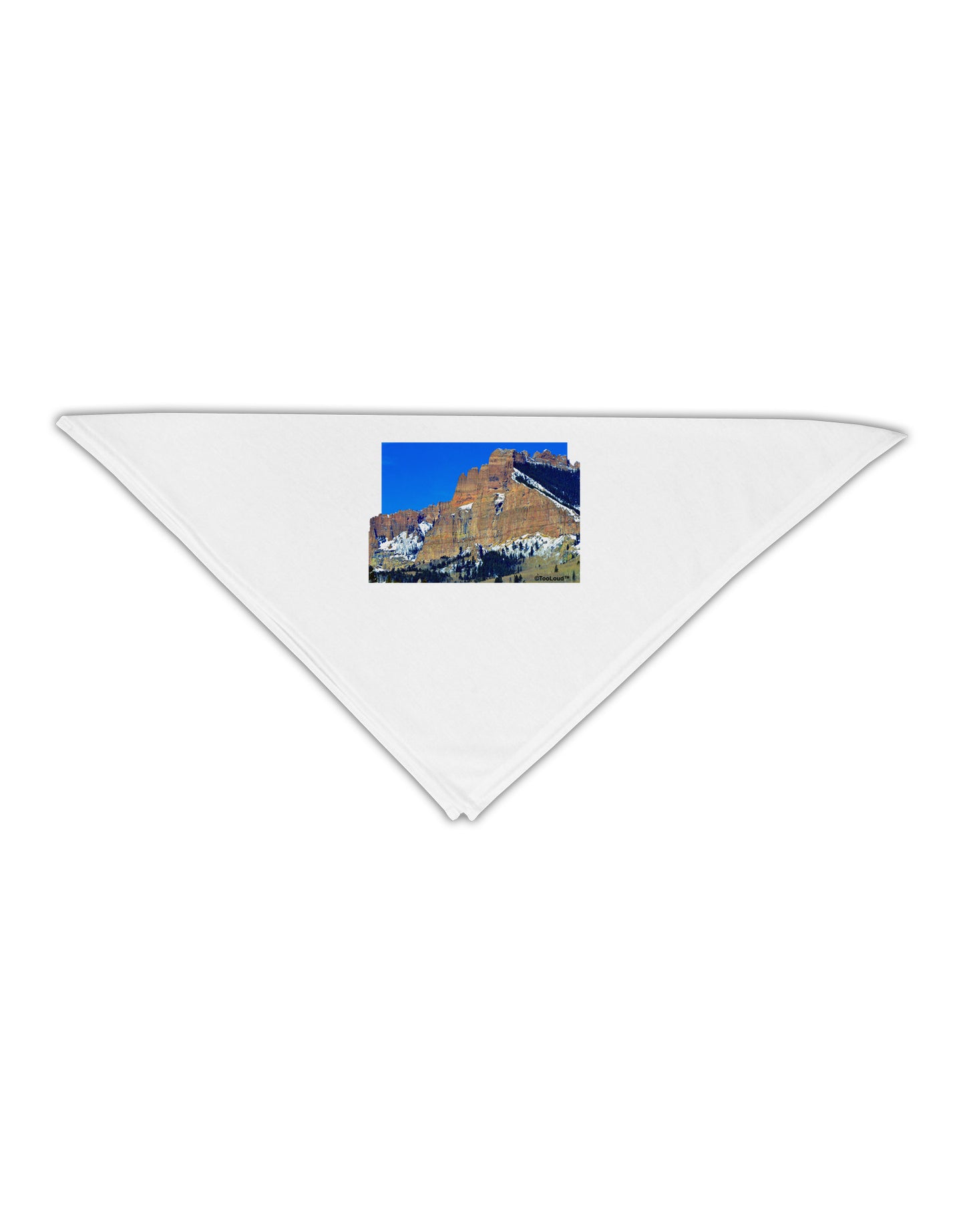 Colorado Snowy Mountains Cutout Adult 19" Square Bandana-Square Bandanas-TooLoud-White-One-Size-Adult-Davson Sales
