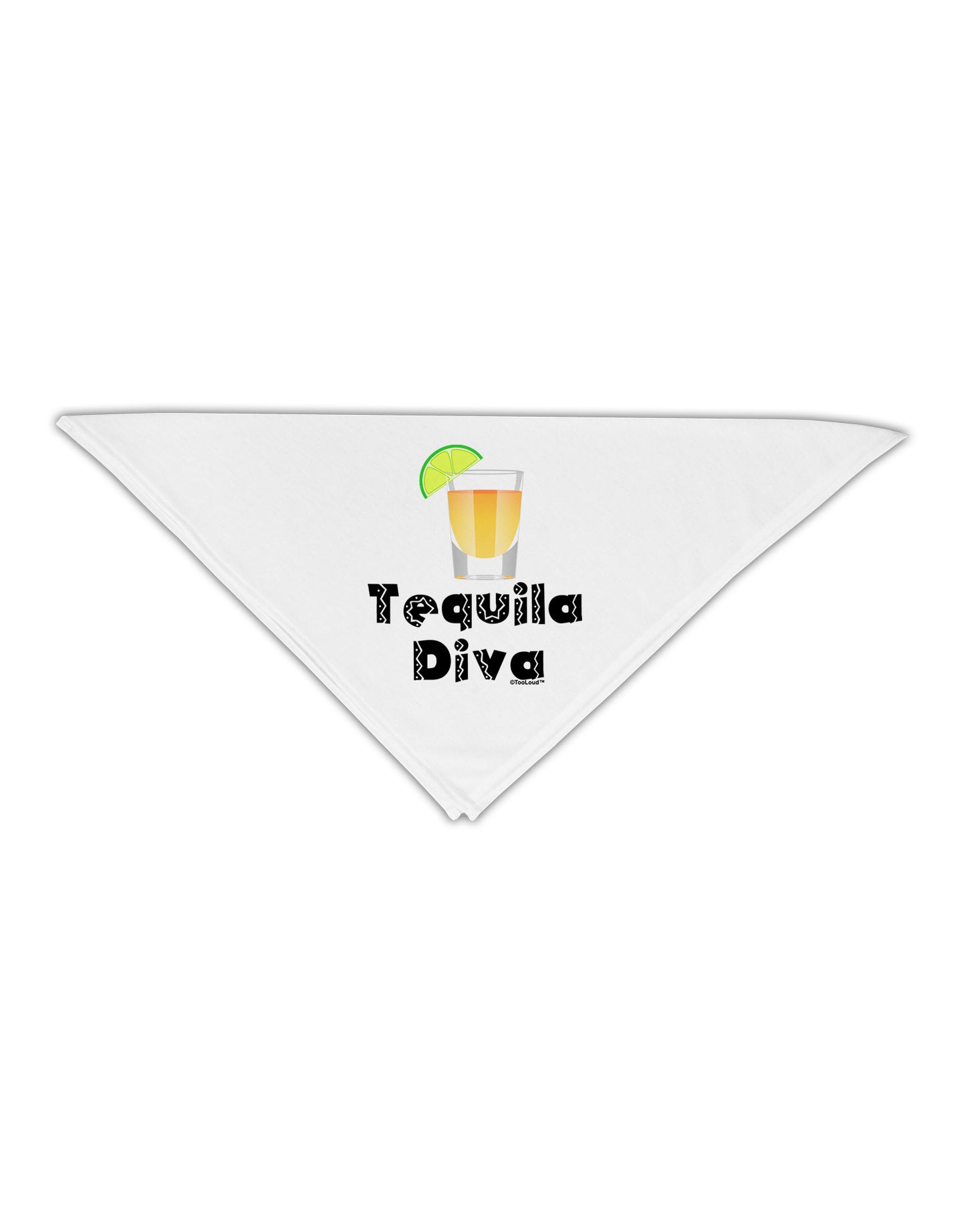 Tequila Diva - Cinco de Mayo Design Adult 19" Square Bandana by TooLoud-Square Bandanas-TooLoud-White-One-Size-Adult-Davson Sales