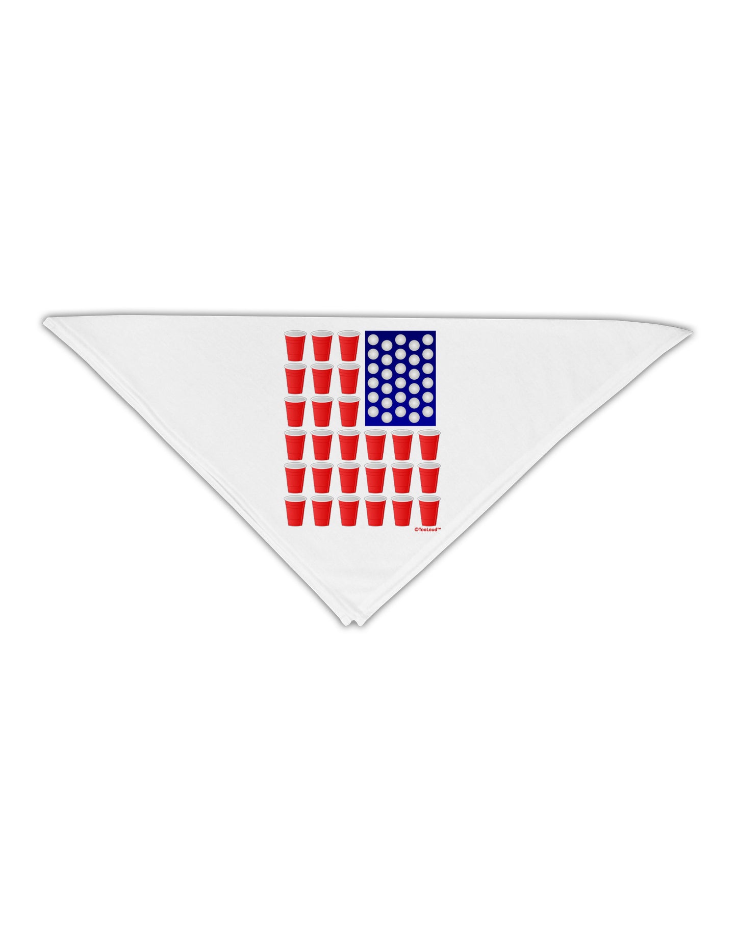Beer Pong Flag Adult 19" Square Bandana-Square Bandanas-TooLoud-White-One-Size-Adult-Davson Sales