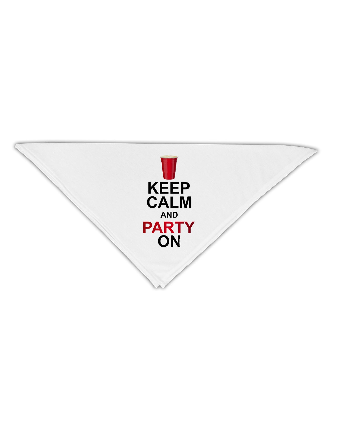 Keep Calm - Party Beer Adult 19" Square Bandana-Square Bandanas-TooLoud-White-One-Size-Adult-Davson Sales