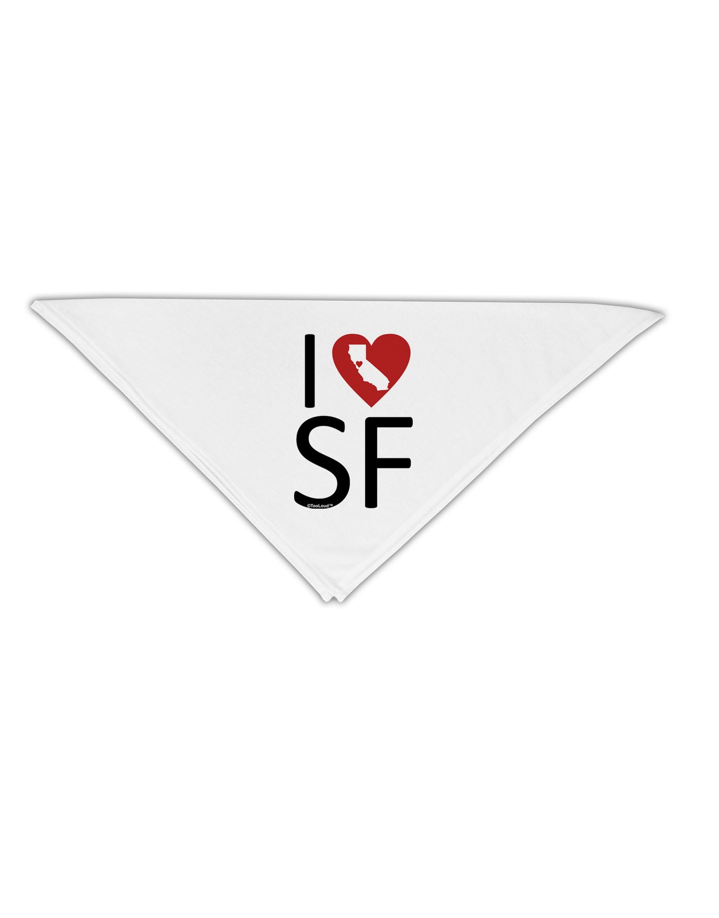 I Heart San Francisco Adult 19" Square Bandana-Square Bandanas-TooLoud-White-One-Size-Adult-Davson Sales