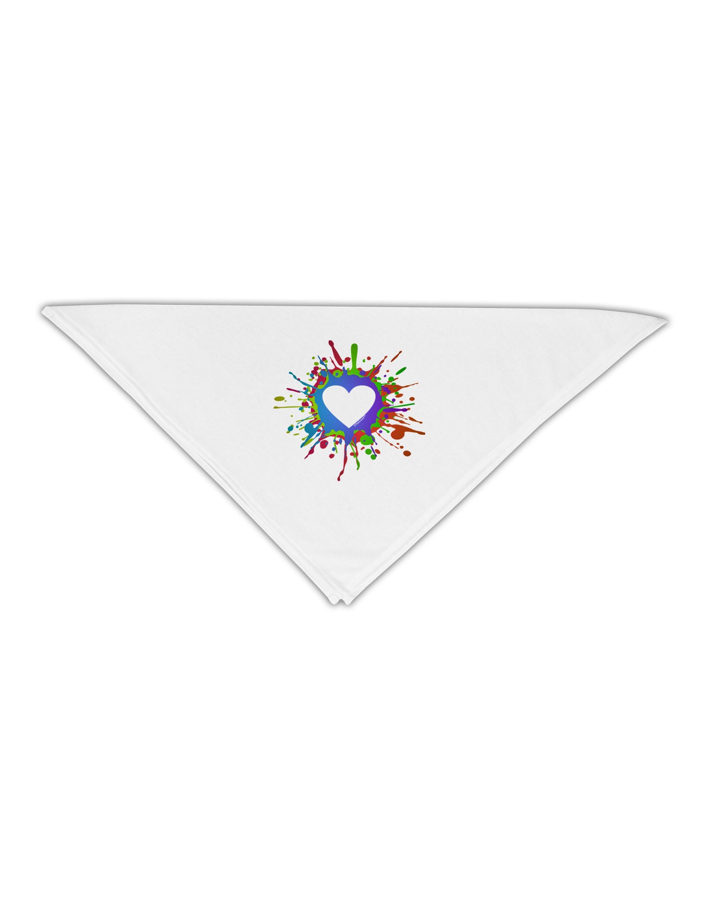 Heart Paint Splatter Adult 19" Square Bandana-Square Bandanas-TooLoud-White-One-Size-Adult-Davson Sales
