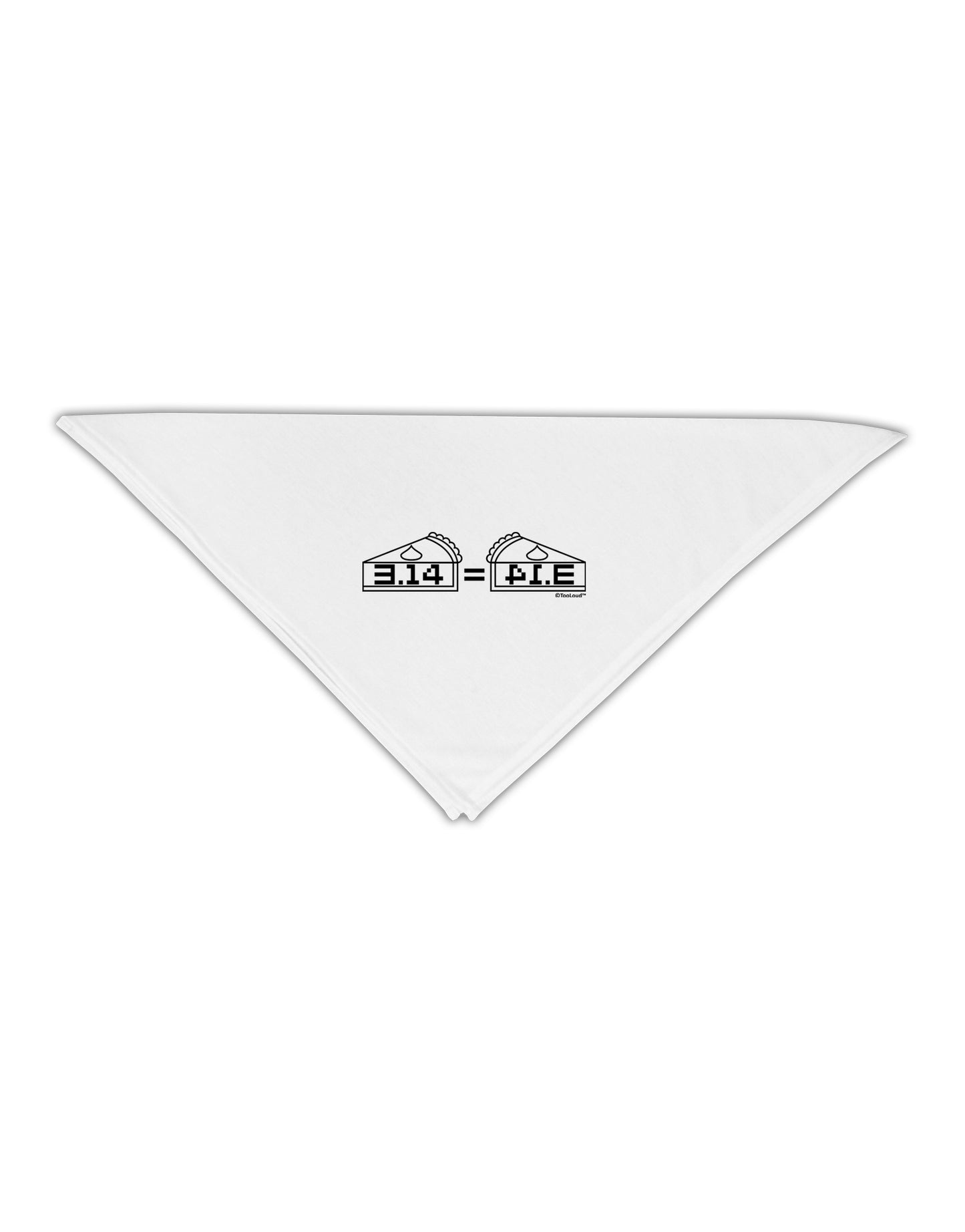 Pi Day Design - 314 Equals Pie Mirrored Pies Adult 19" Square Bandana by TooLoud-Square Bandanas-TooLoud-White-One-Size-Adult-Davson Sales