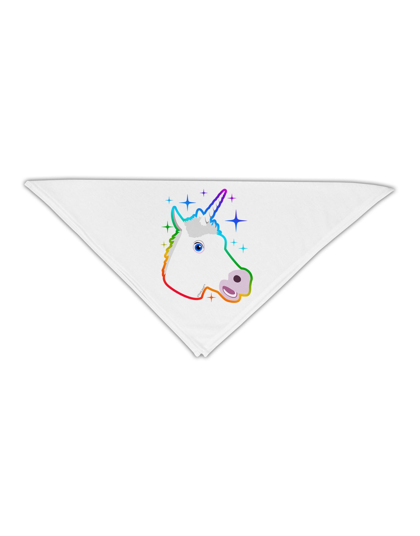 Magical Rainbow Sparkle Unicorn Adult 19" Square Bandana-Square Bandanas-TooLoud-White-One-Size-Adult-Davson Sales