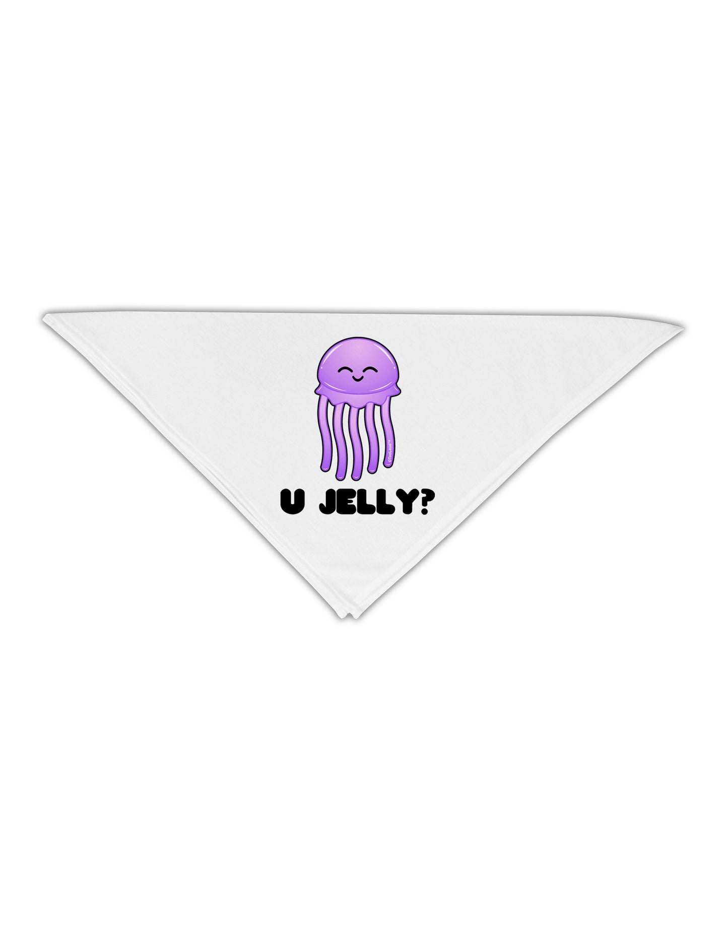 U Jelly Cute Jellyfish Adult 19" Square Bandana by TooLoud-Square Bandanas-TooLoud-White-One-Size-Adult-Davson Sales