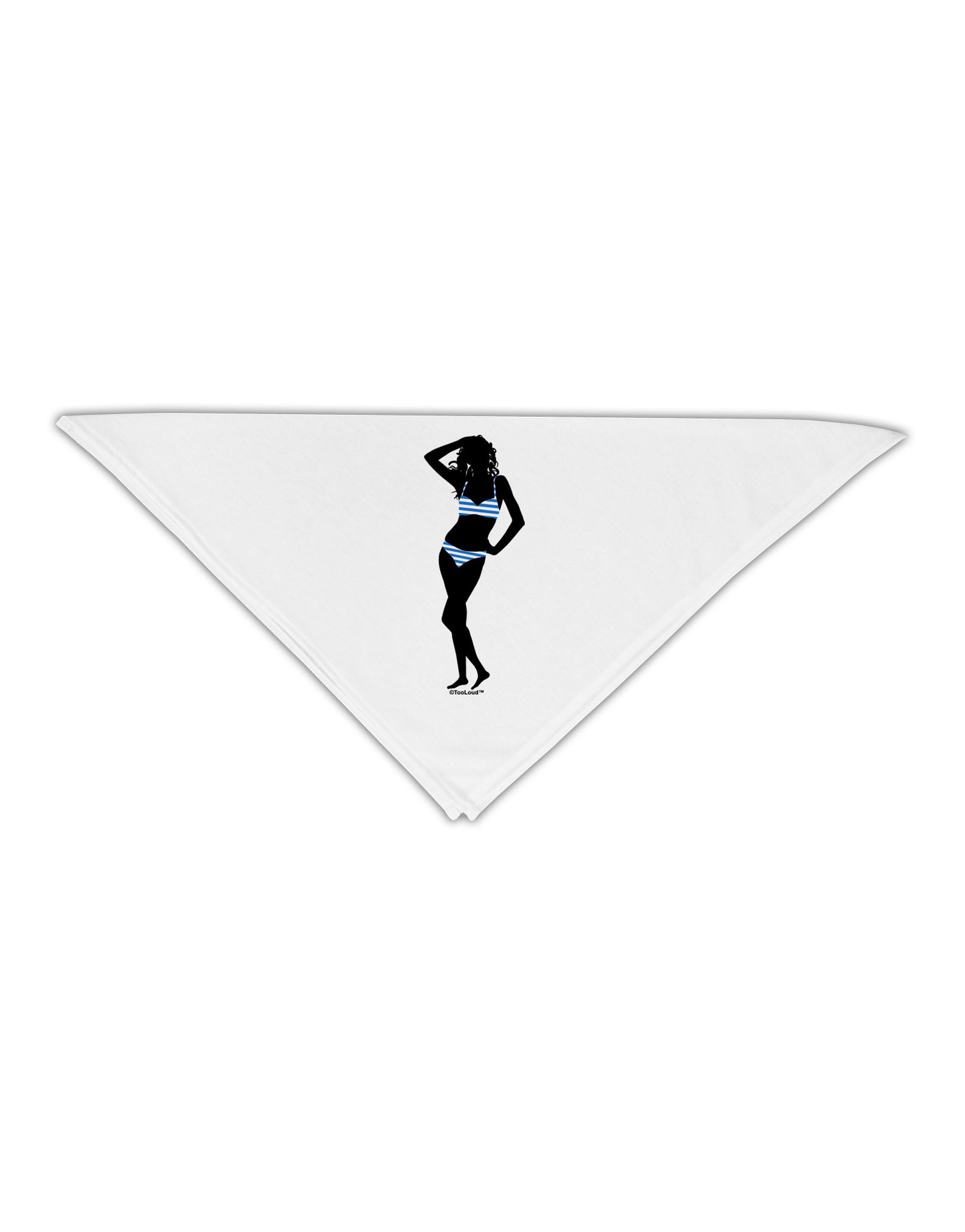 Stripes Bikini Shadow Adult 19" Square Bandana by TooLoud-Square Bandanas-TooLoud-White-One-Size-Adult-Davson Sales