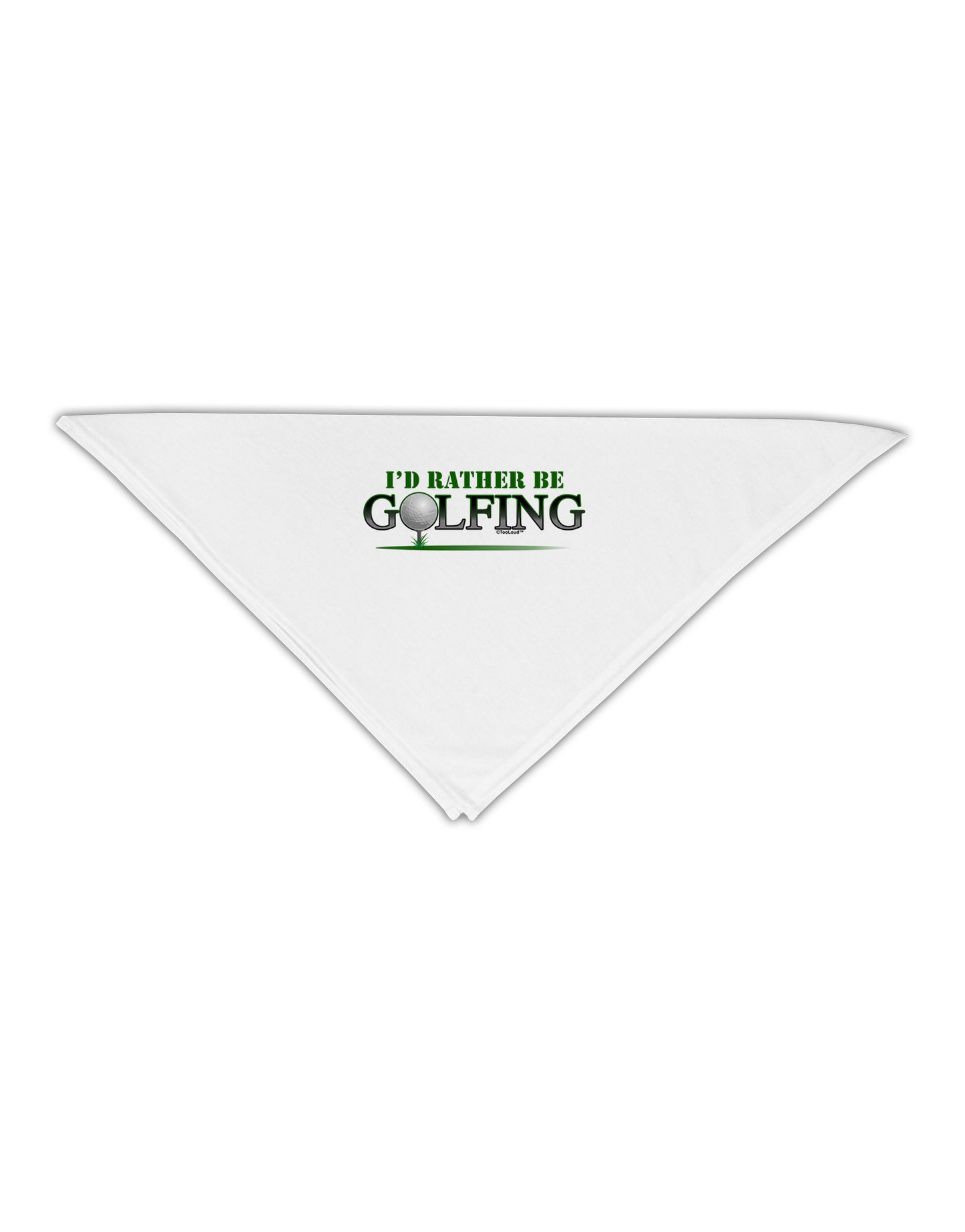 I'd Rather Be Golfing Adult 19" Square Bandana-Square Bandanas-TooLoud-White-One-Size-Adult-Davson Sales