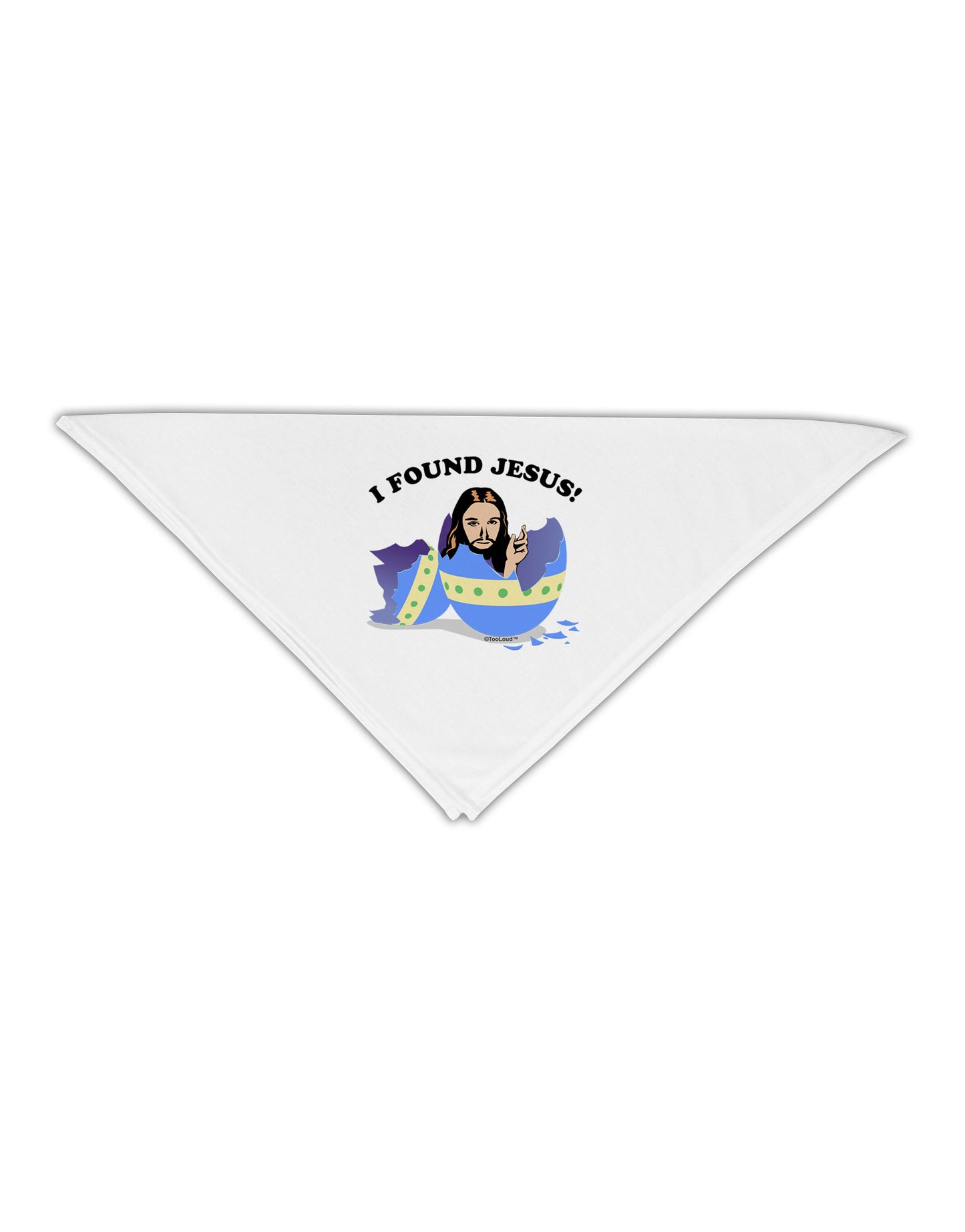 I Found Jesus - Easter Egg Adult 19" Square Bandana-Square Bandanas-TooLoud-White-One-Size-Adult-Davson Sales
