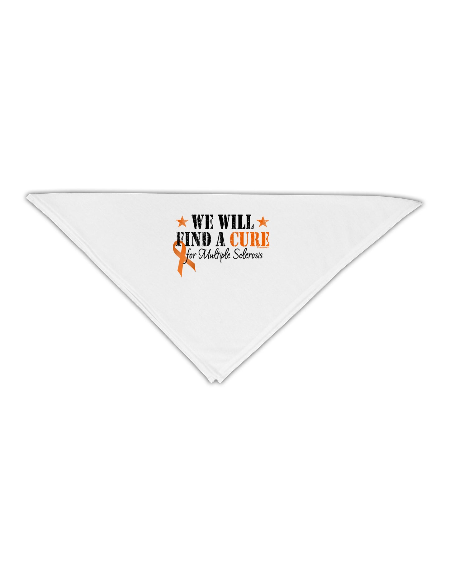 MS - We Will Find A Cure Adult 19" Square Bandana-Square Bandanas-TooLoud-White-One-Size-Adult-Davson Sales