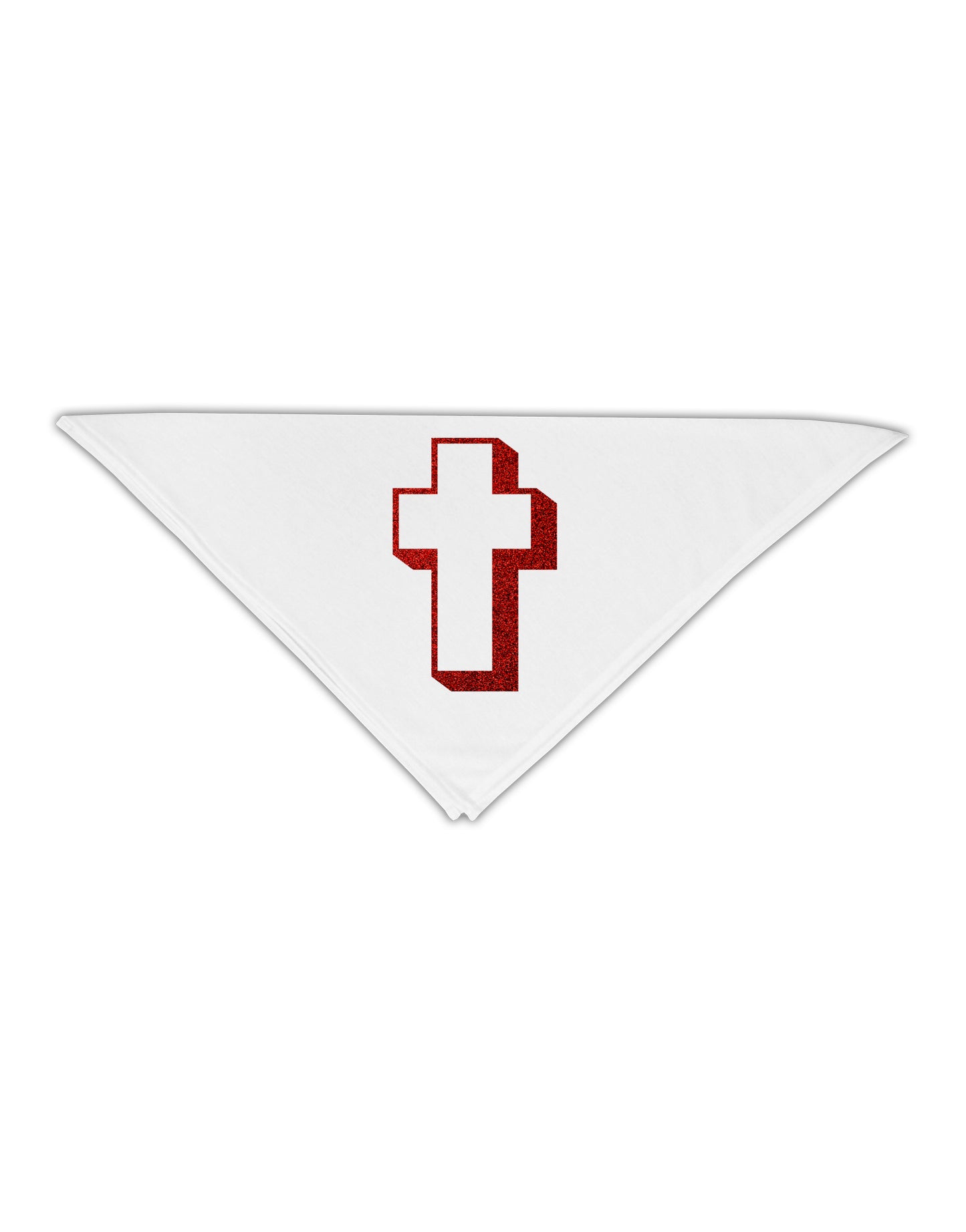 Simple Cross Design Glitter - Red Adult 19" Square Bandana by TooLoud-Square Bandanas-TooLoud-White-One-Size-Adult-Davson Sales