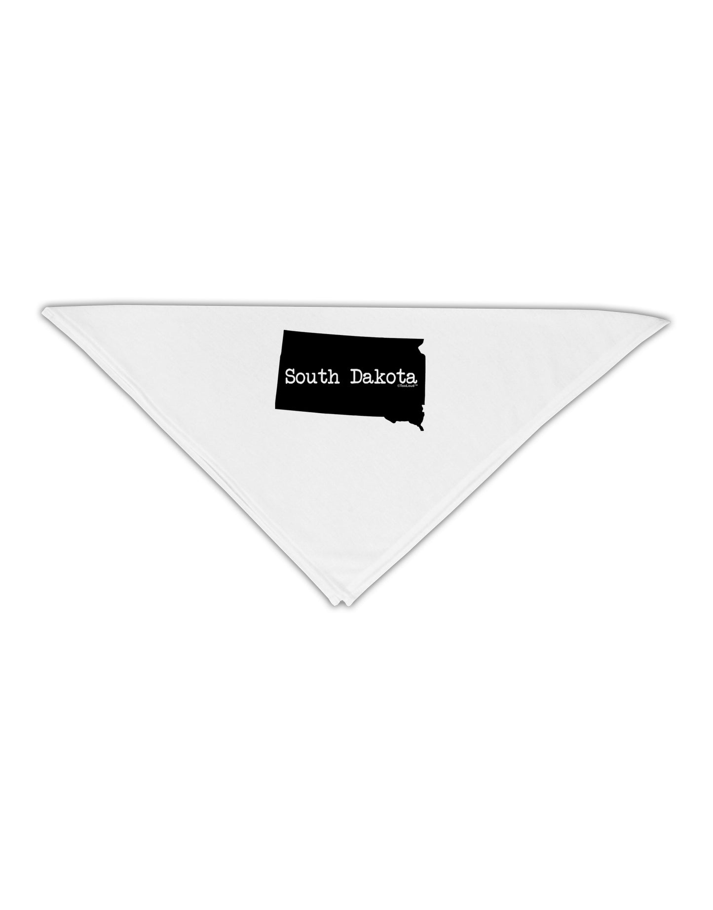 South Dakota - United States Shape Adult 19" Square Bandana by TooLoud-Square Bandanas-TooLoud-White-One-Size-Adult-Davson Sales