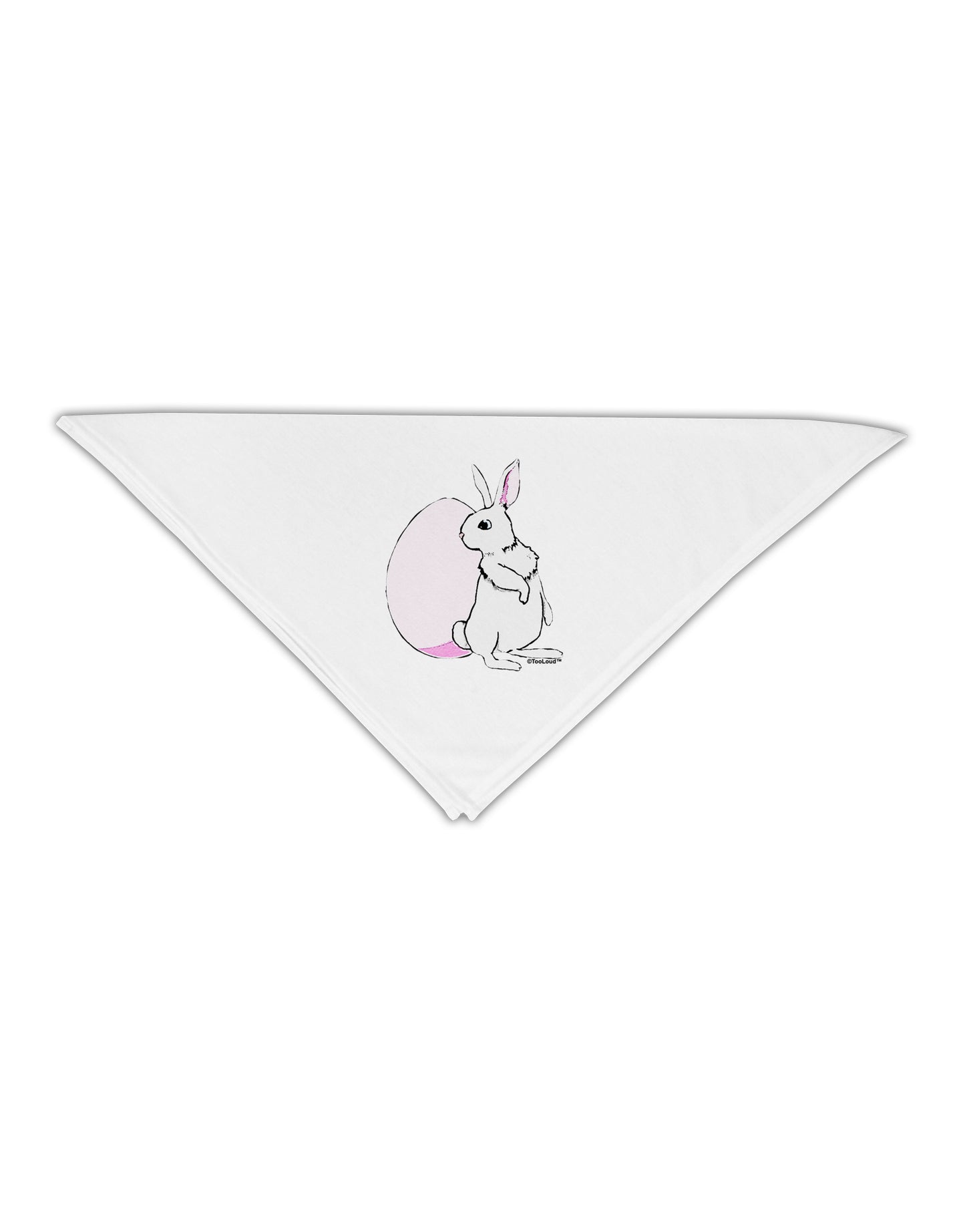 Easter Bunny and Egg Design Adult 19" Square Bandana by TooLoud-Square Bandanas-TooLoud-White-One-Size-Adult-Davson Sales