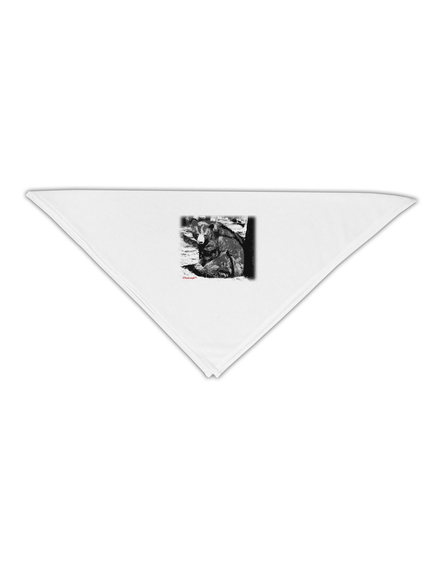 Creepy Black Bear Adult 19" Square Bandana-Square Bandanas-TooLoud-White-One-Size-Adult-Davson Sales