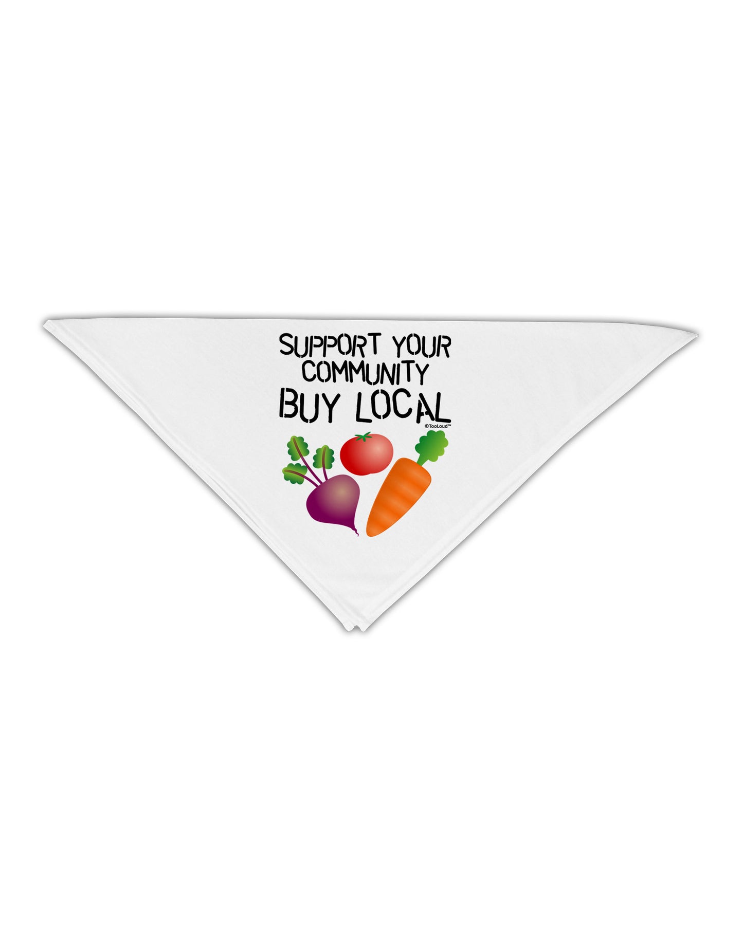Support Your Community - Buy Local Adult 19" Square Bandana-Square Bandanas-TooLoud-White-One-Size-Adult-Davson Sales