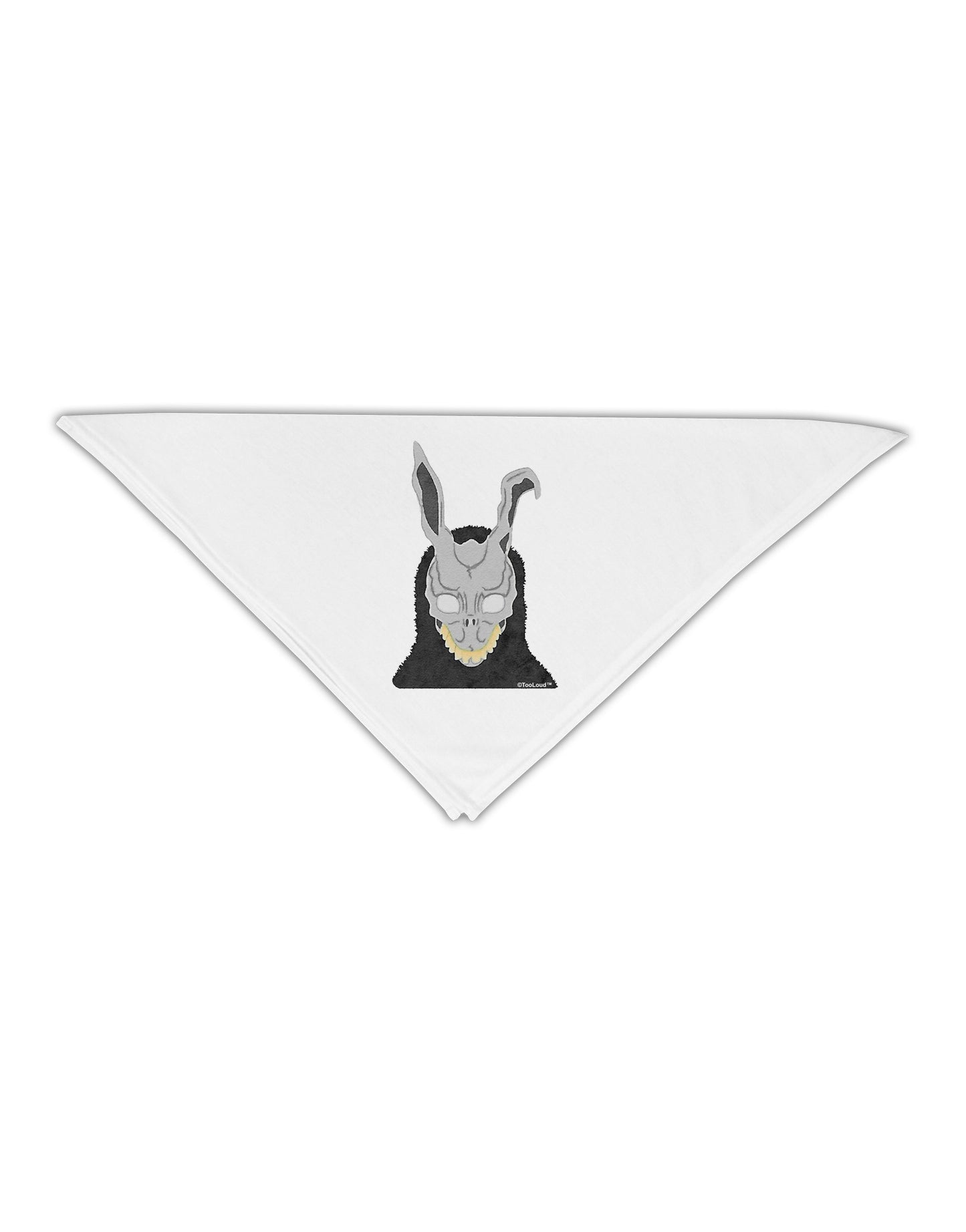 Scary Buny Face Watercolor Adult 19" Square Bandana-Square Bandanas-TooLoud-White-One-Size-Adult-Davson Sales