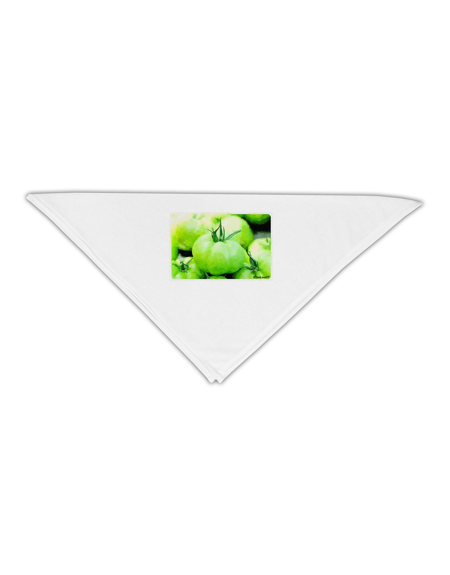 Watercolor Green Tomatoes Adult 19" Square Bandana-Square Bandanas-TooLoud-White-One-Size-Adult-Davson Sales