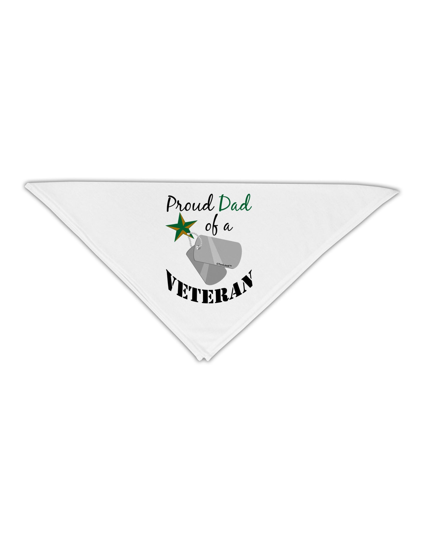 Dad of Veteran Adult 19" Square Bandana-Square Bandanas-TooLoud-White-One-Size-Adult-Davson Sales