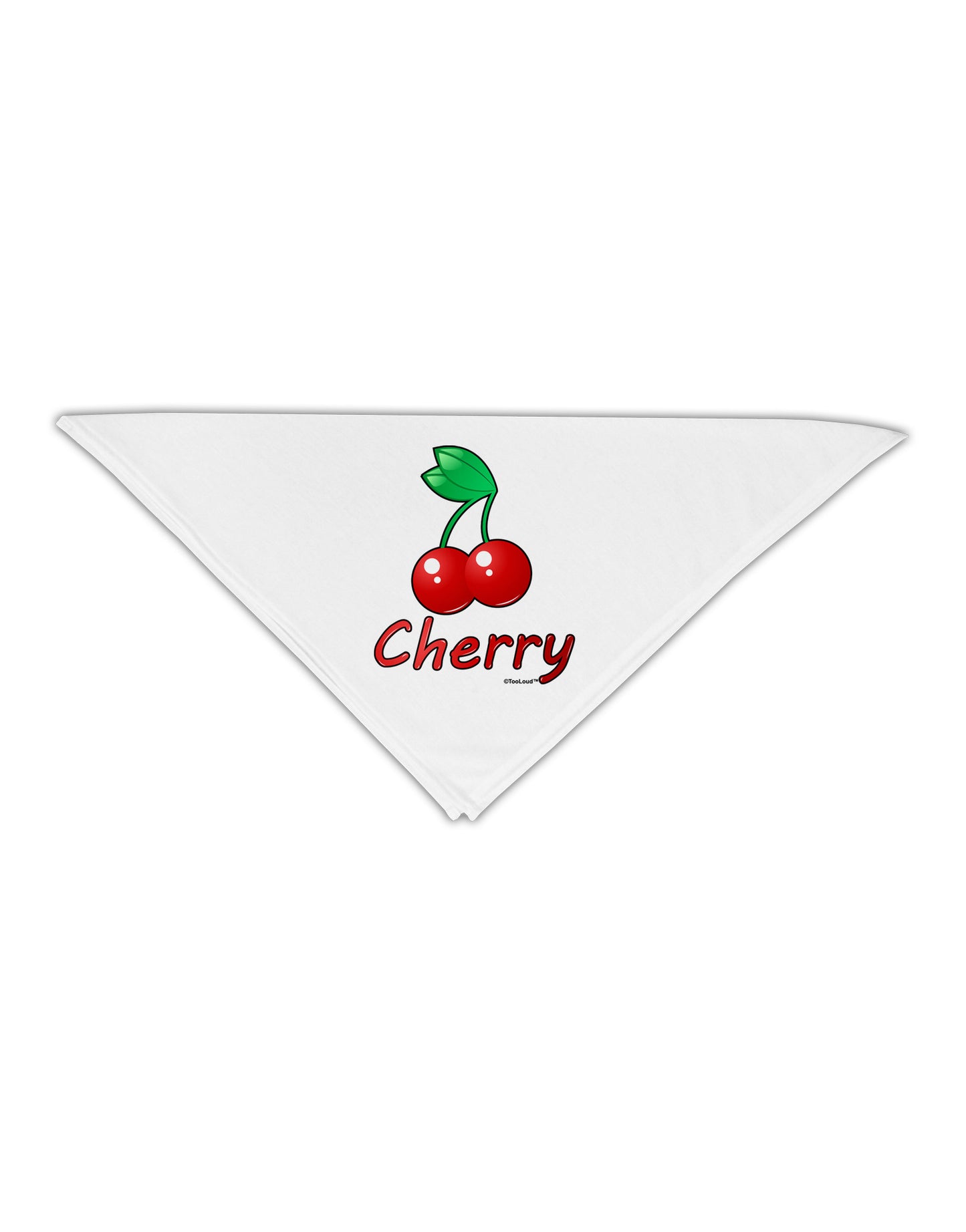 Cherry Text Adult 19" Square Bandana-Square Bandanas-TooLoud-White-One-Size-Adult-Davson Sales