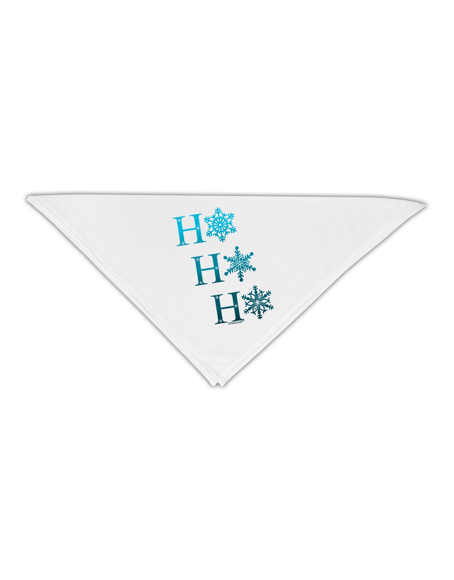 Ho Ho Ho Snowflakes Adult 19" Square Bandana-Square Bandanas-TooLoud-White-One-Size-Adult-Davson Sales